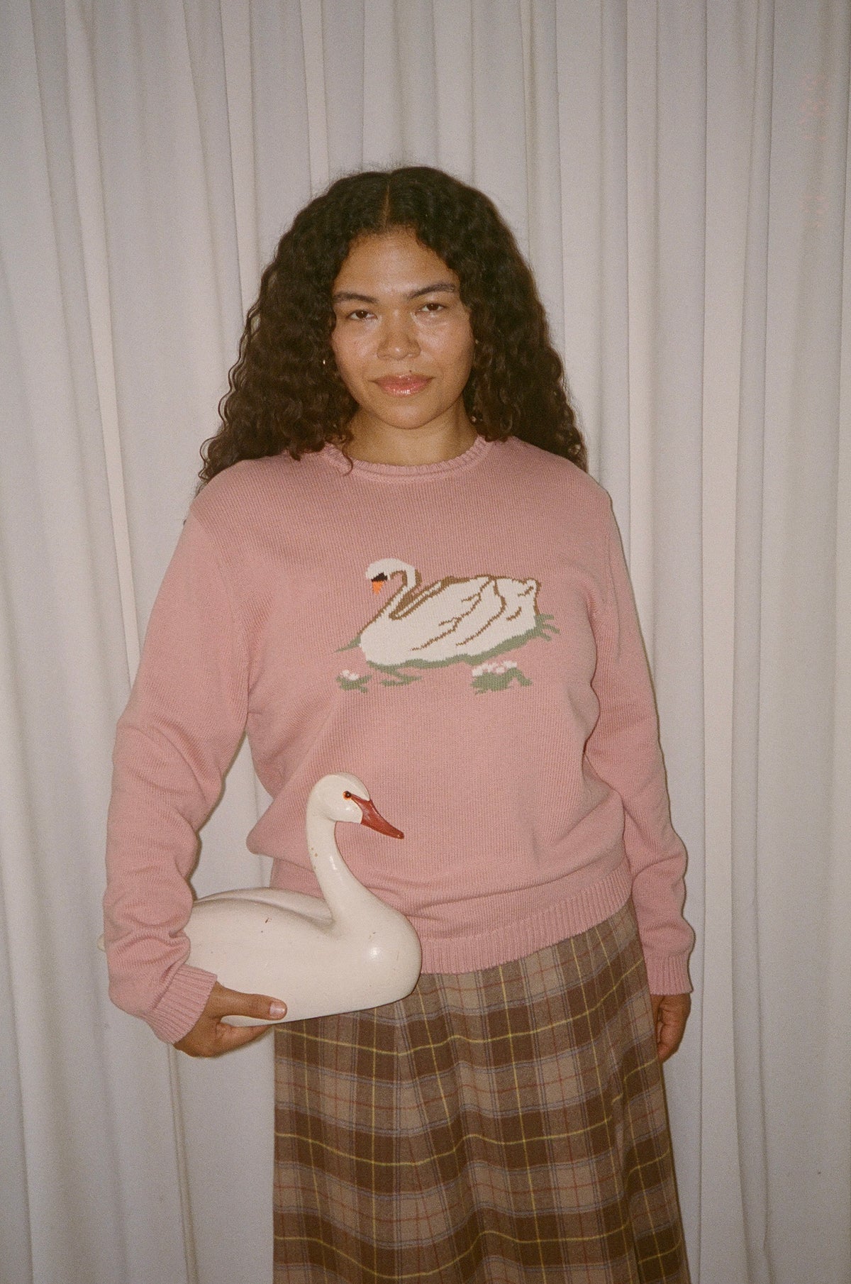 Millhouse Swan Intarsia Sweater