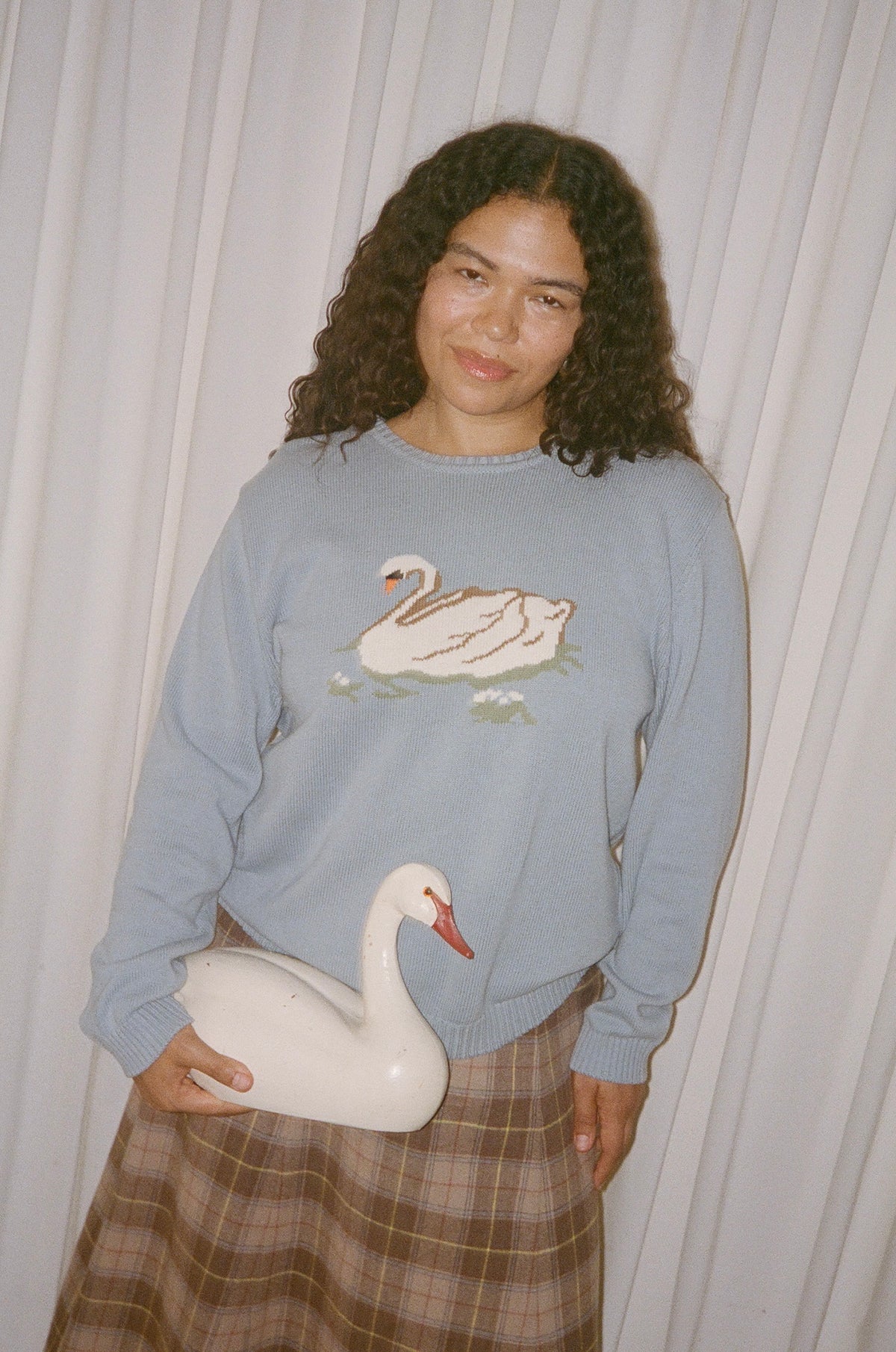 Millhouse Swan Intarsia Sweater