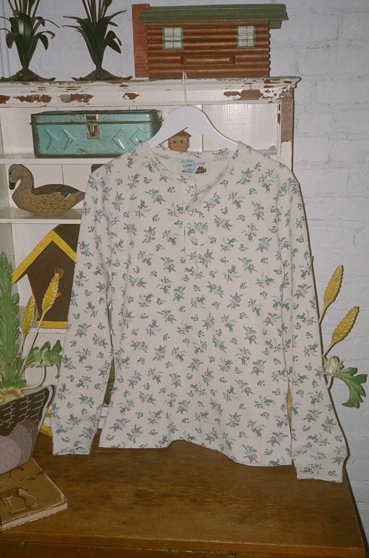 Danbury Floral Waffle Henley