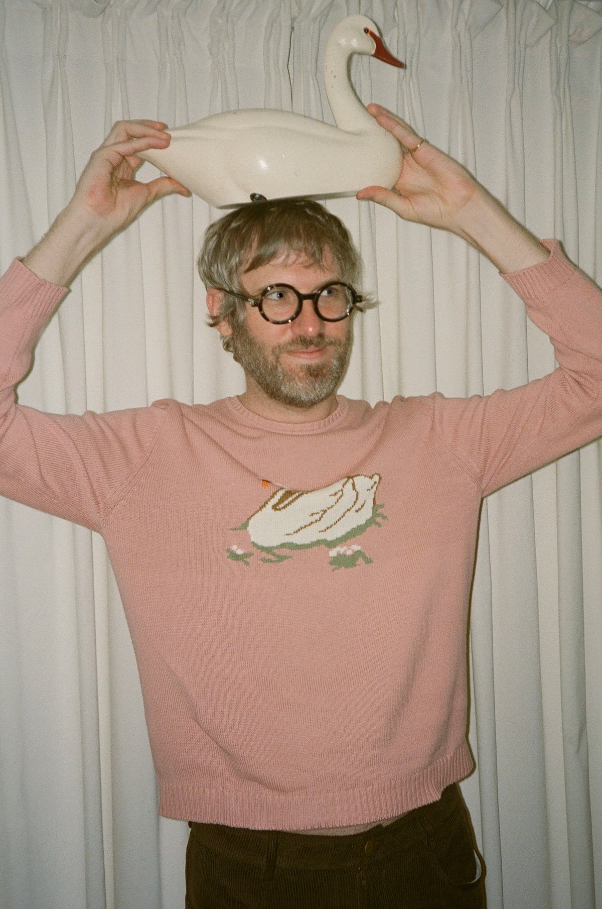 Millhouse Swan Intarsia Sweater
