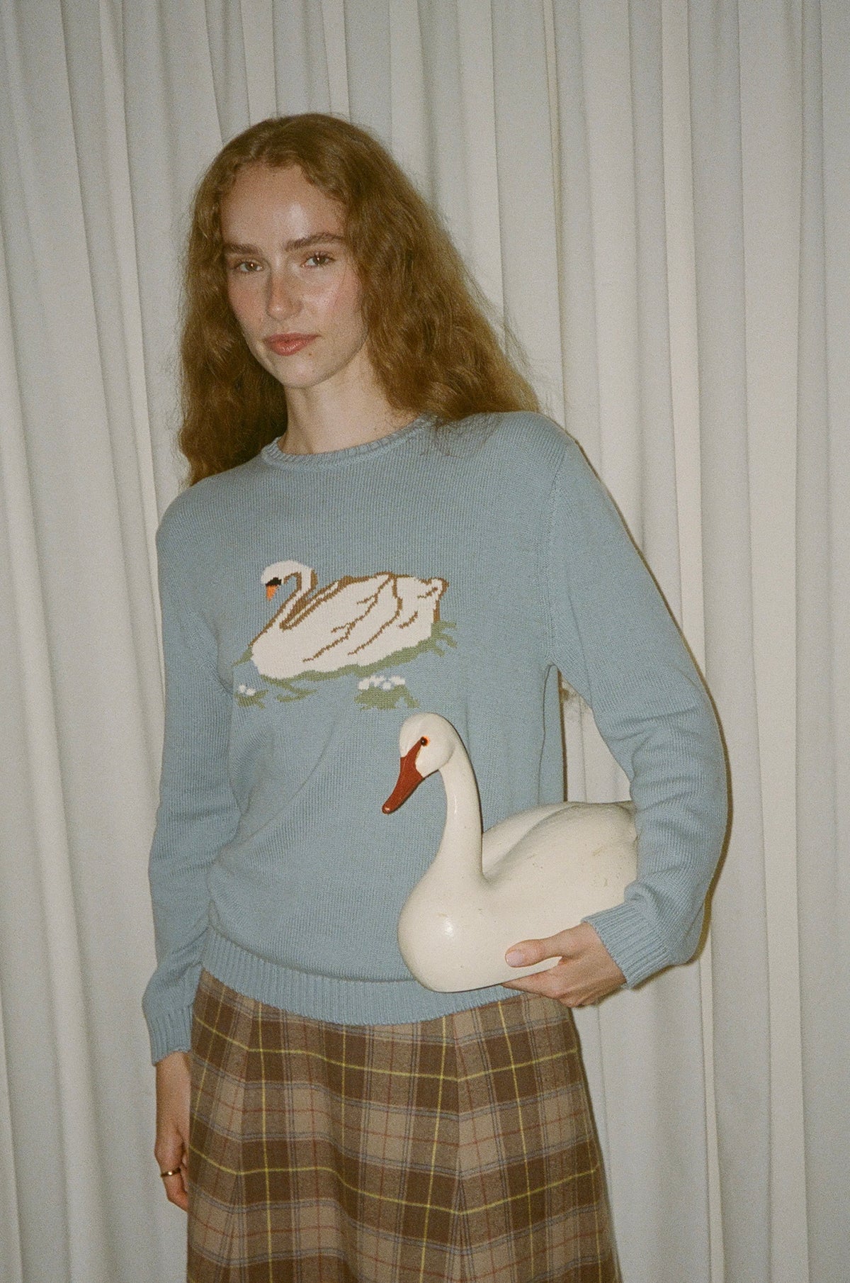 Millhouse Swan Intarsia Sweater