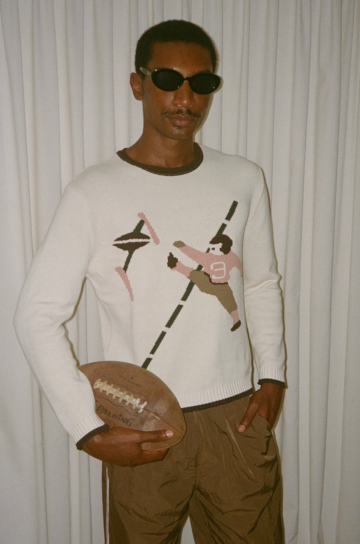 Newtie Football Intarsia Sweater