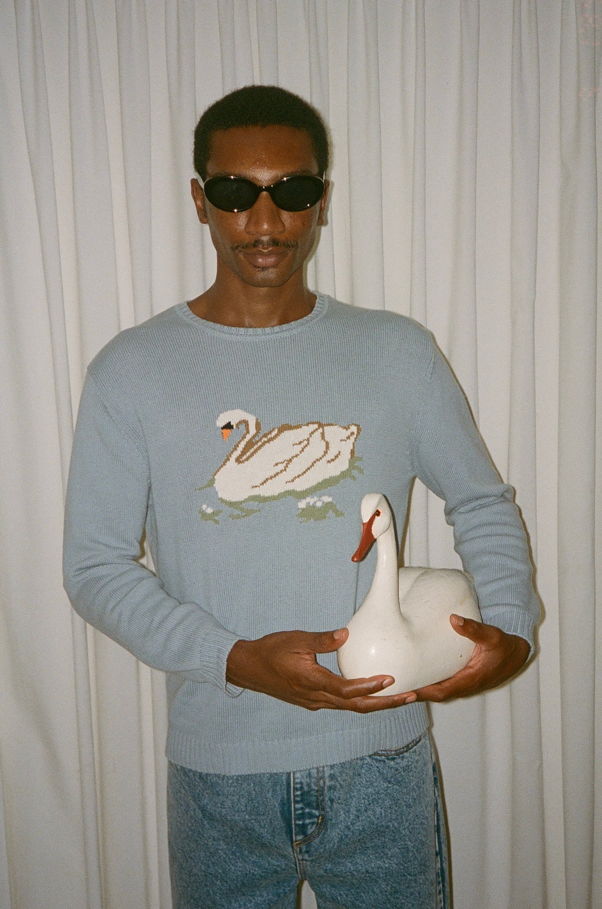 Millhouse Swan Intarsia Sweater