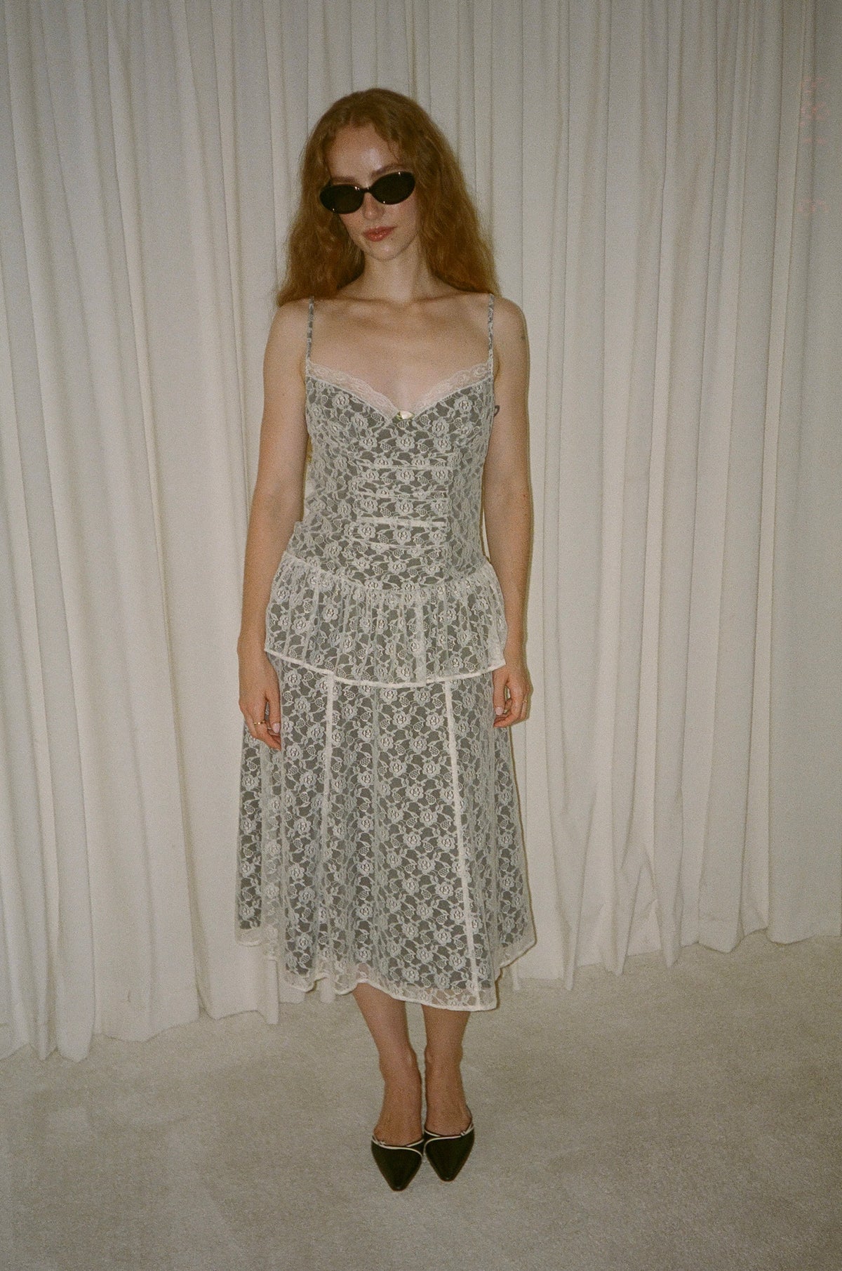 Wilma Lace Layer Midi Skirt