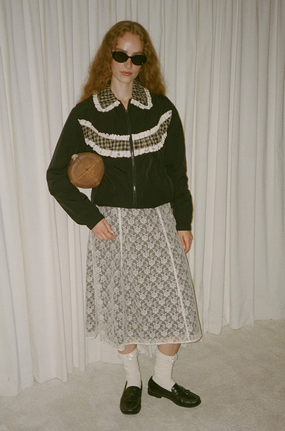 Kennedy Ruched Stripe Track Jacket