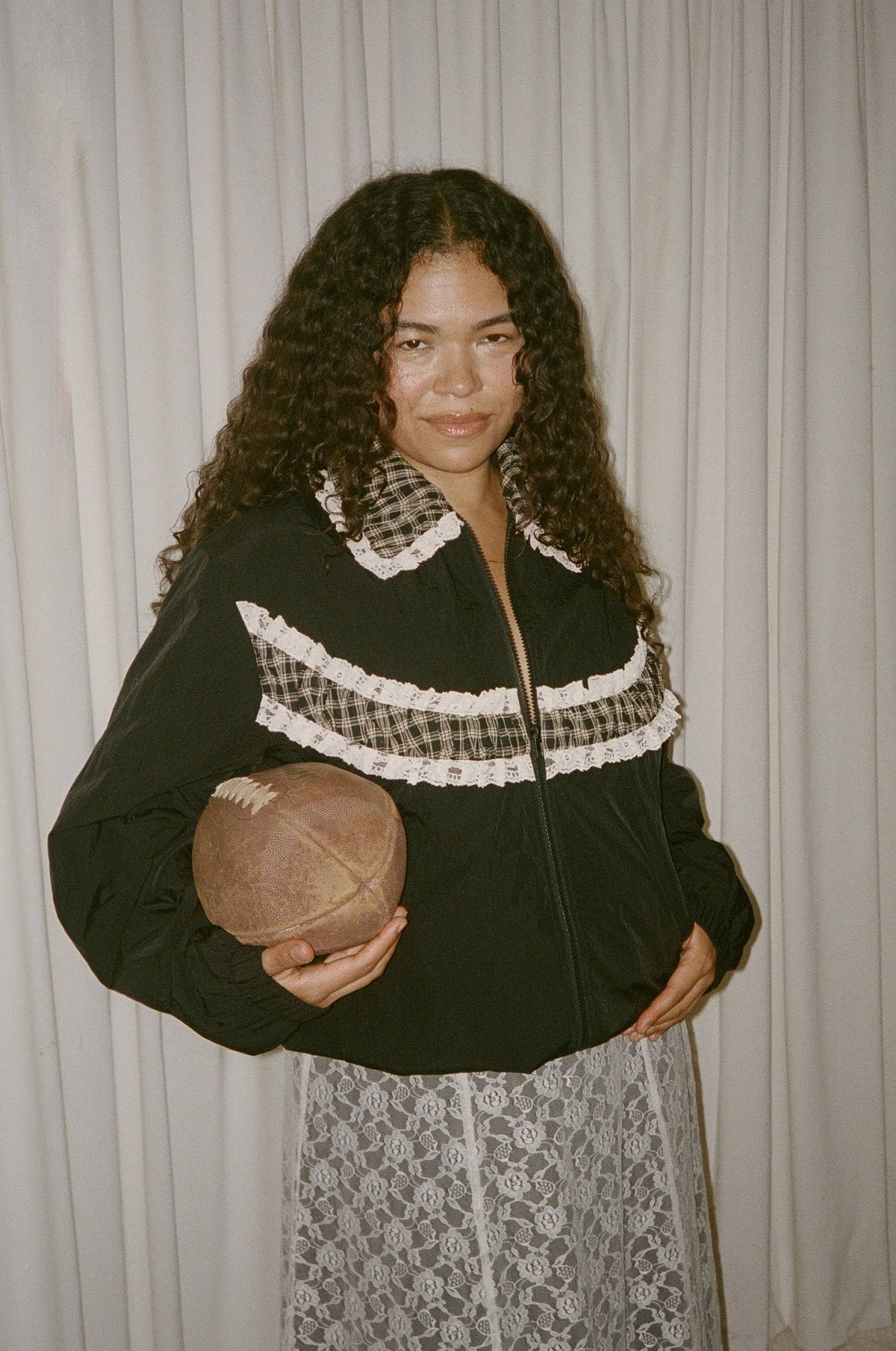 Kennedy Ruched Stripe Track Jacket