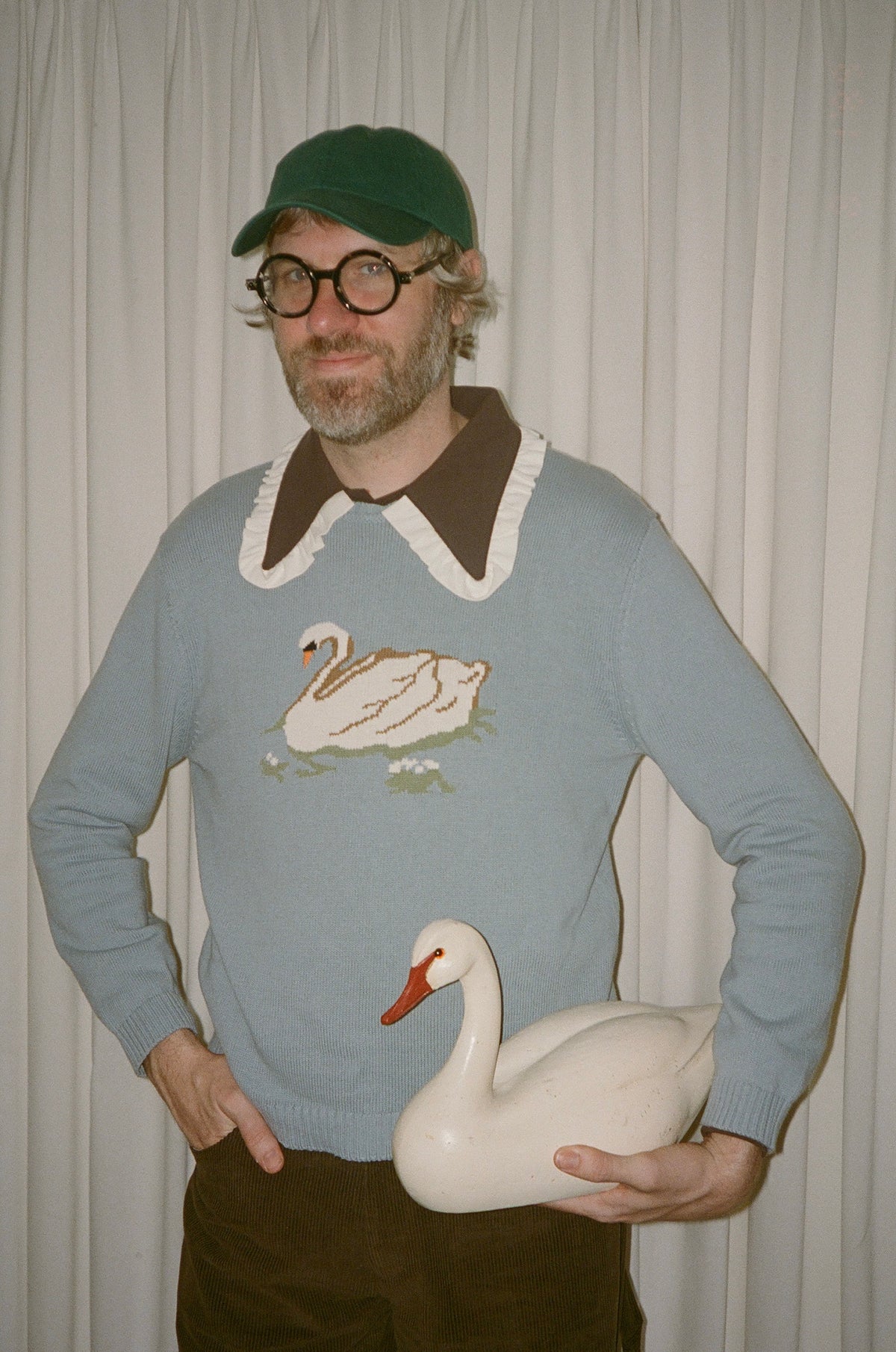 Millhouse Swan Intarsia Sweater