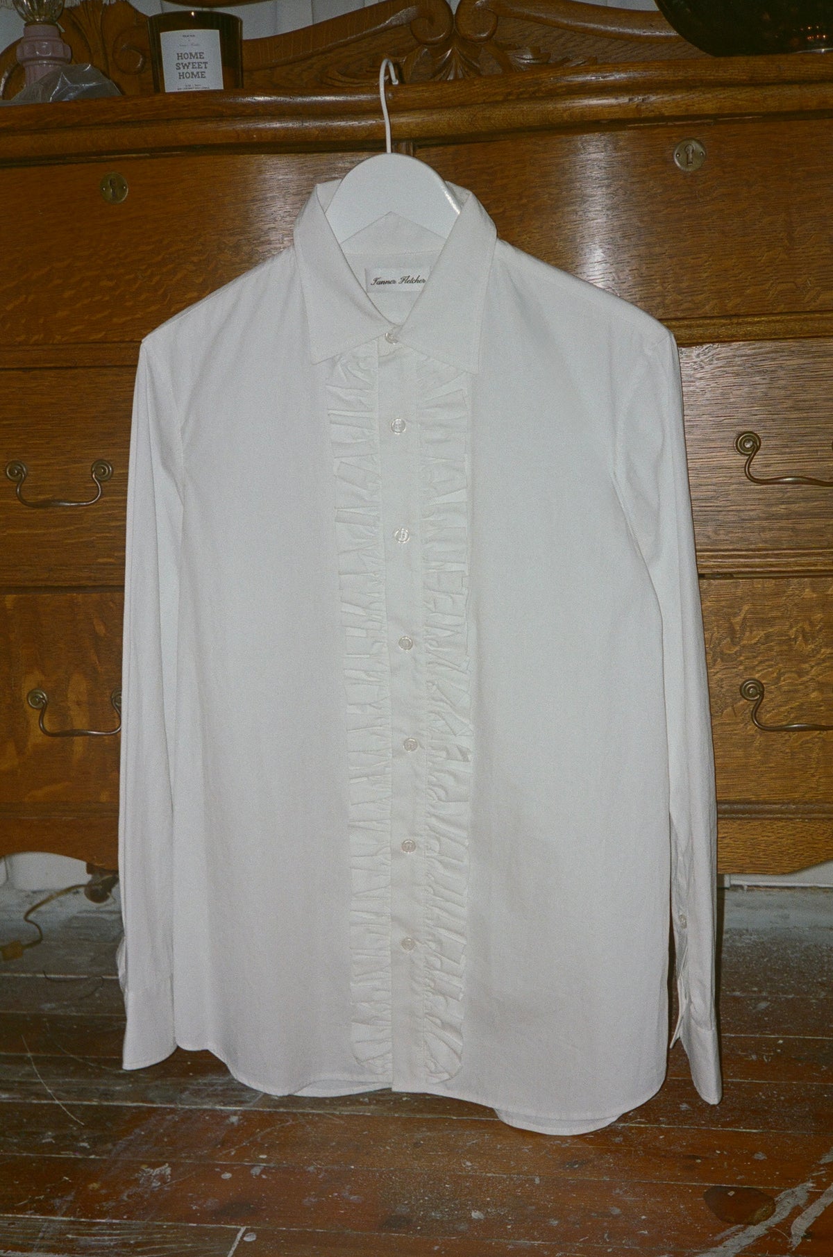 Freddie Ruffle Placket Button Down Shirt