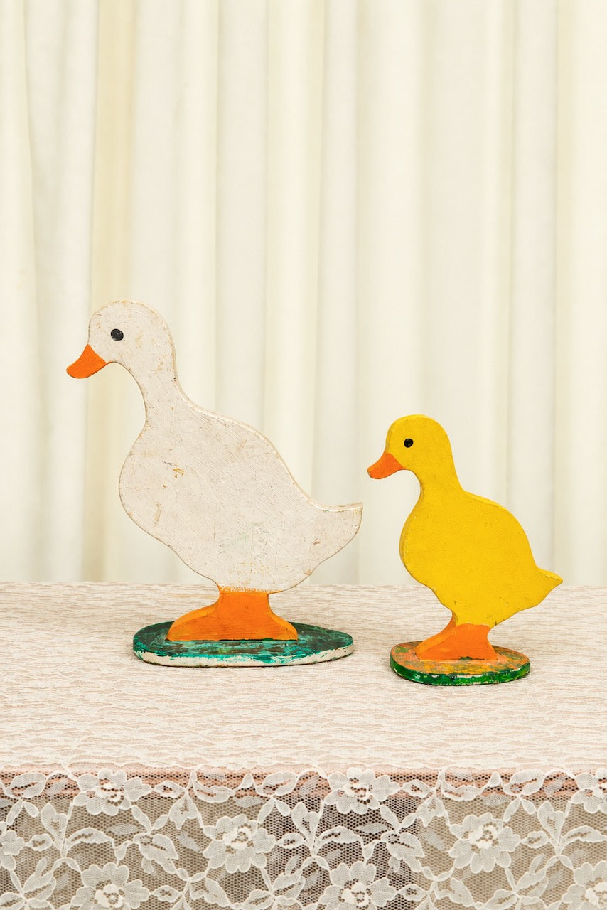 Vintage Folk Art Ducks Set/2