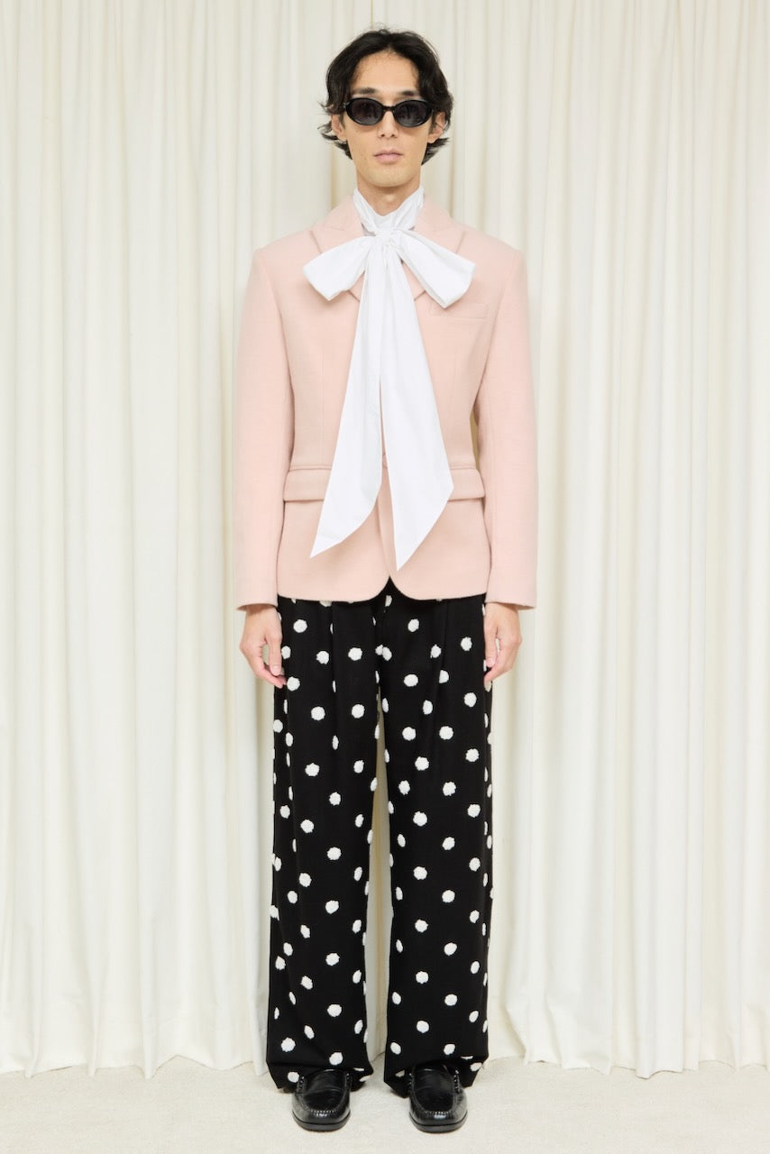 Eddie Raised Polkadot Pleated Trouser