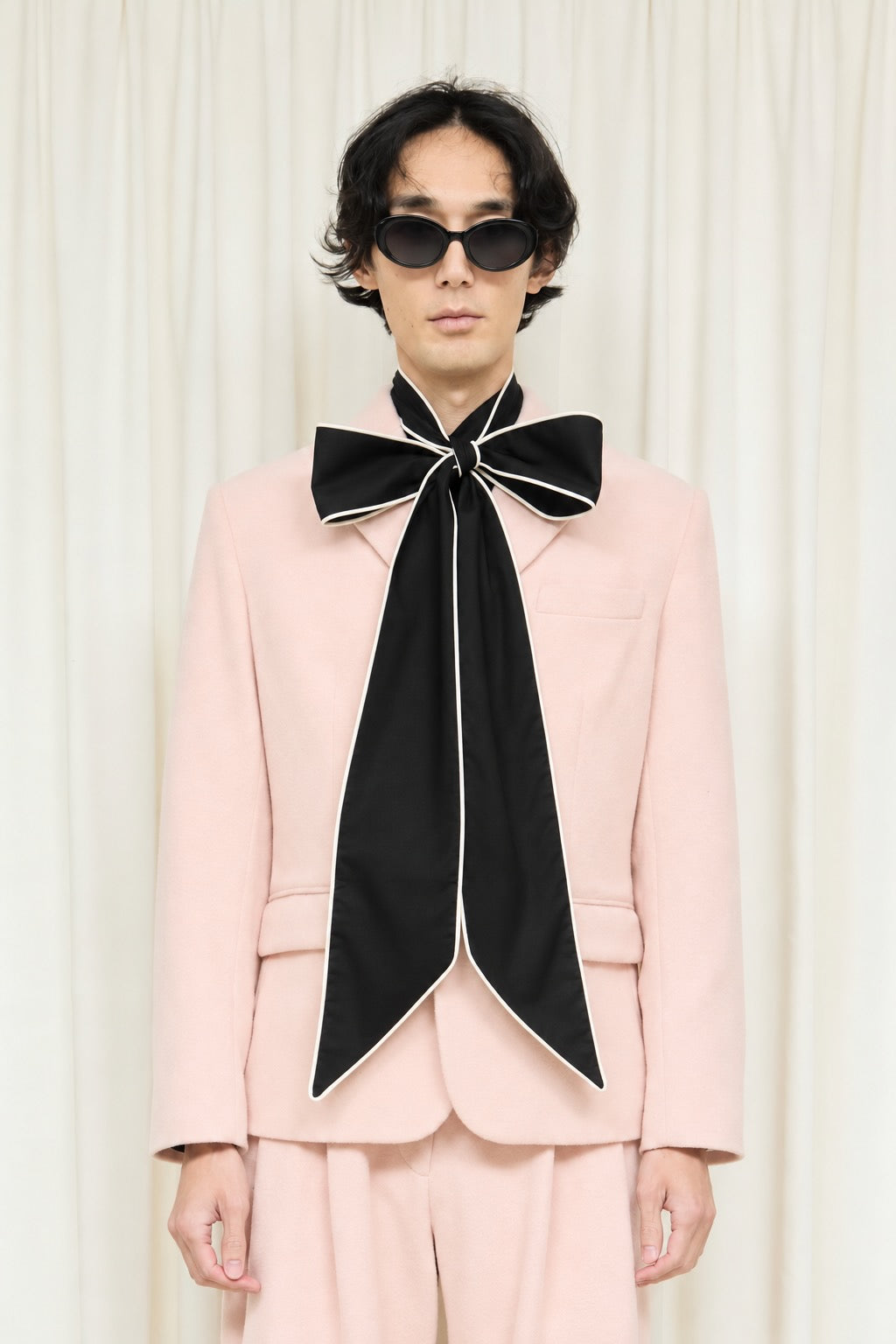 Laurence Piped Pussybow Shirt