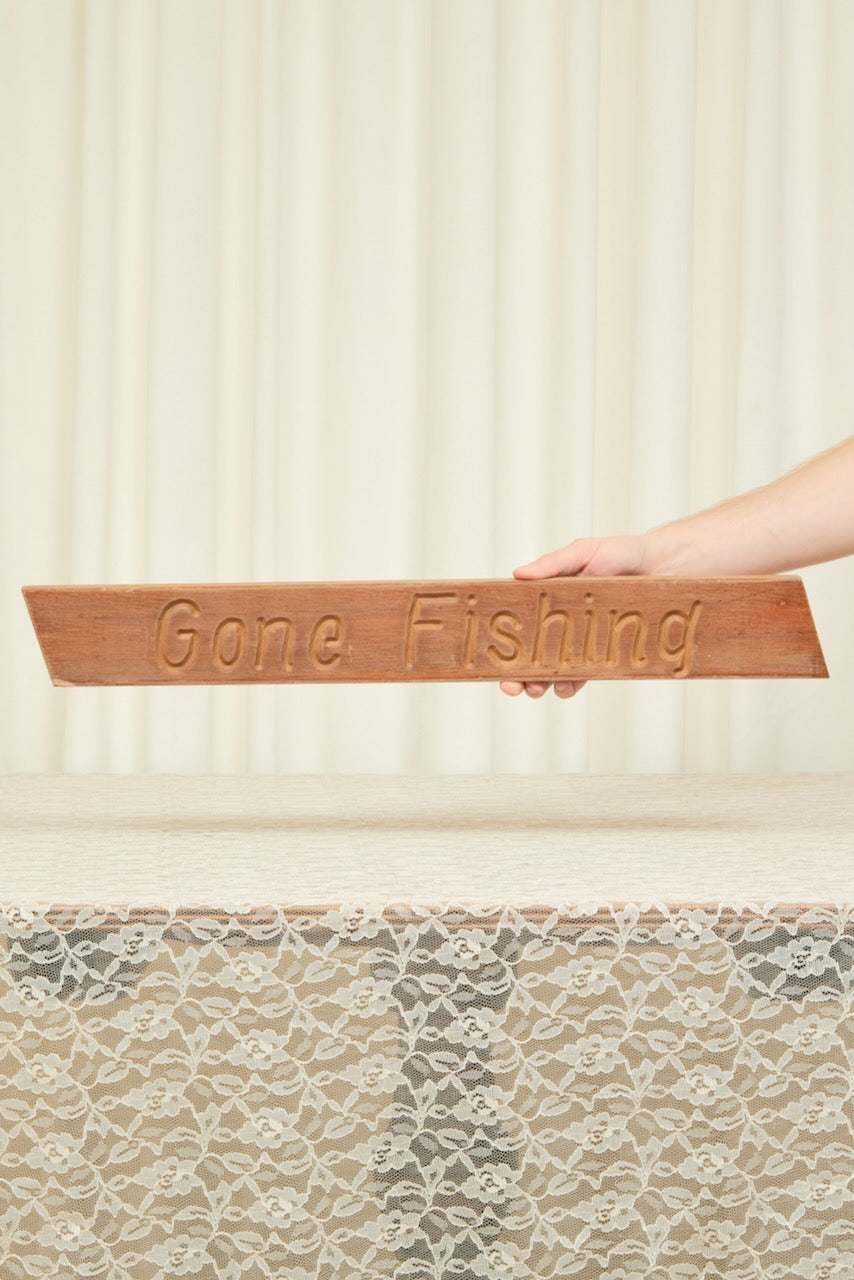 Vintage "Gone Fishing" Sign