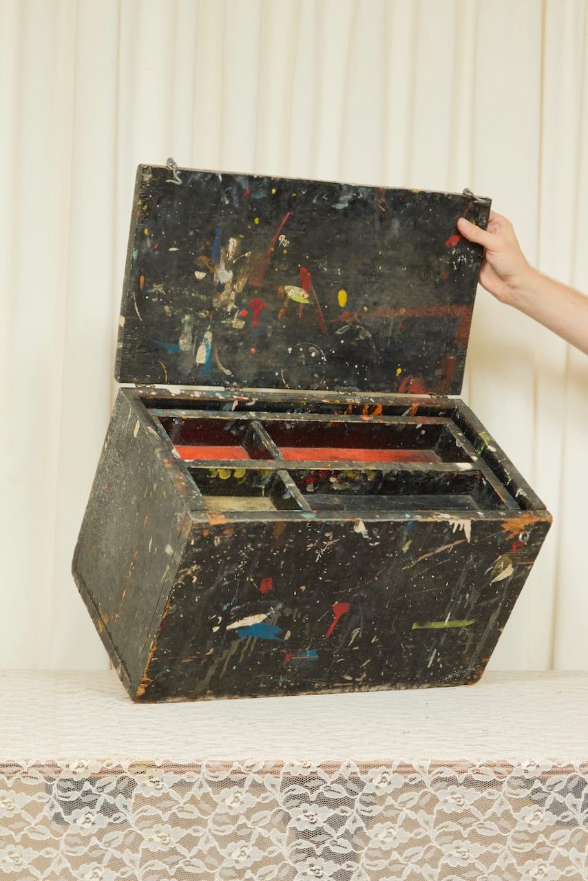 Vintage Paint Splattered Artist Box