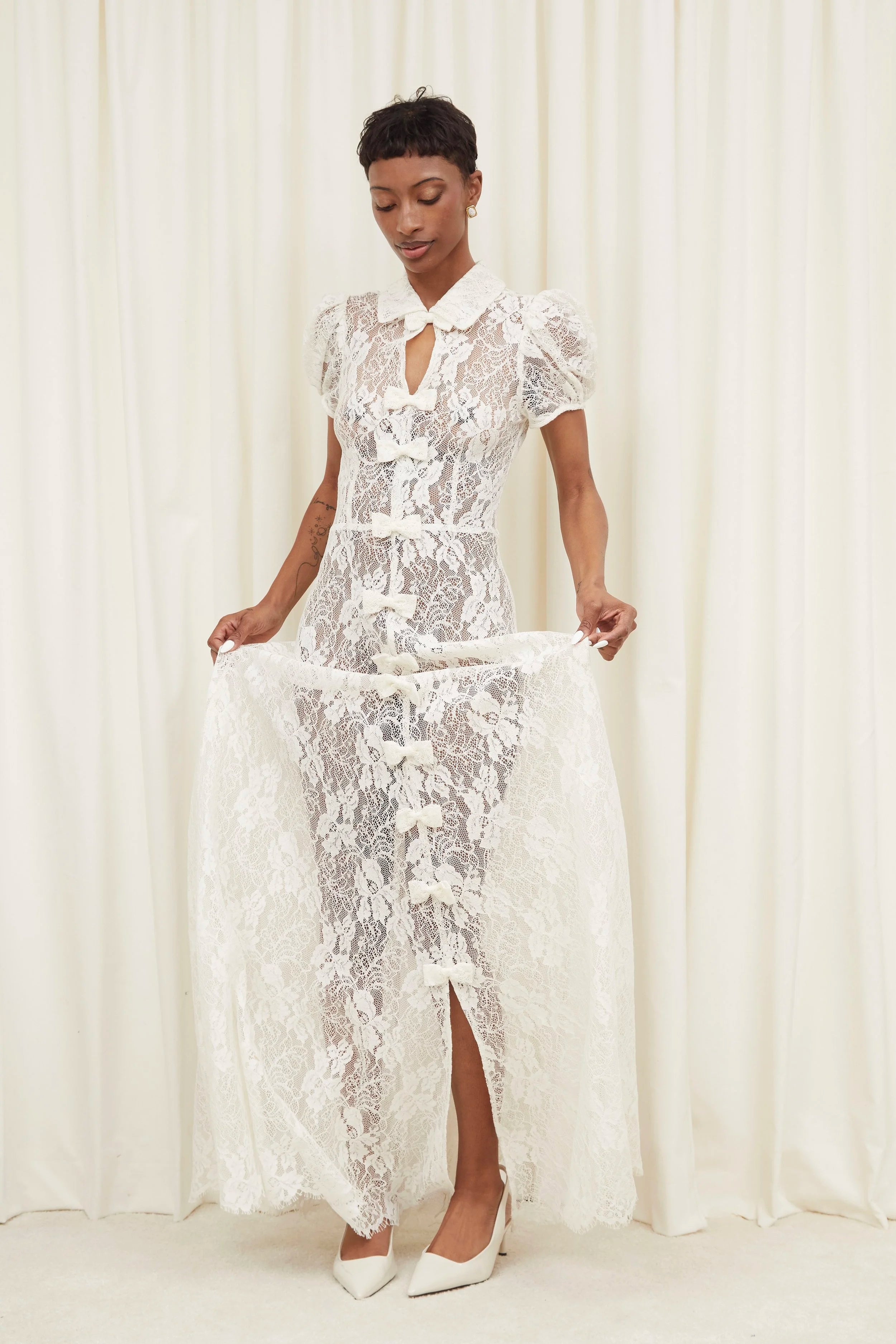 Dorris French Lace Gown