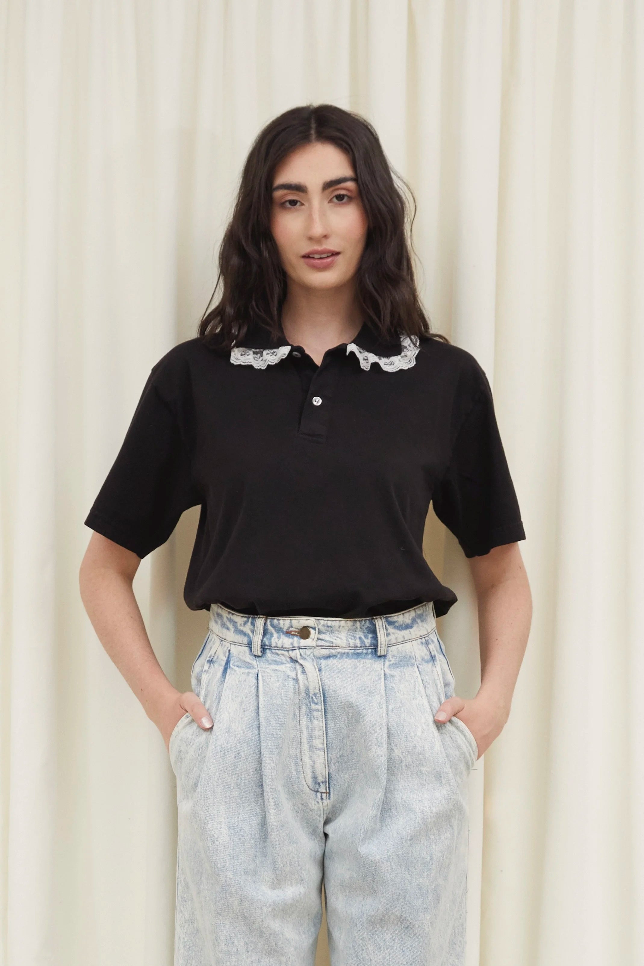 Cletus Lace Trim Short Sleeve Polo
