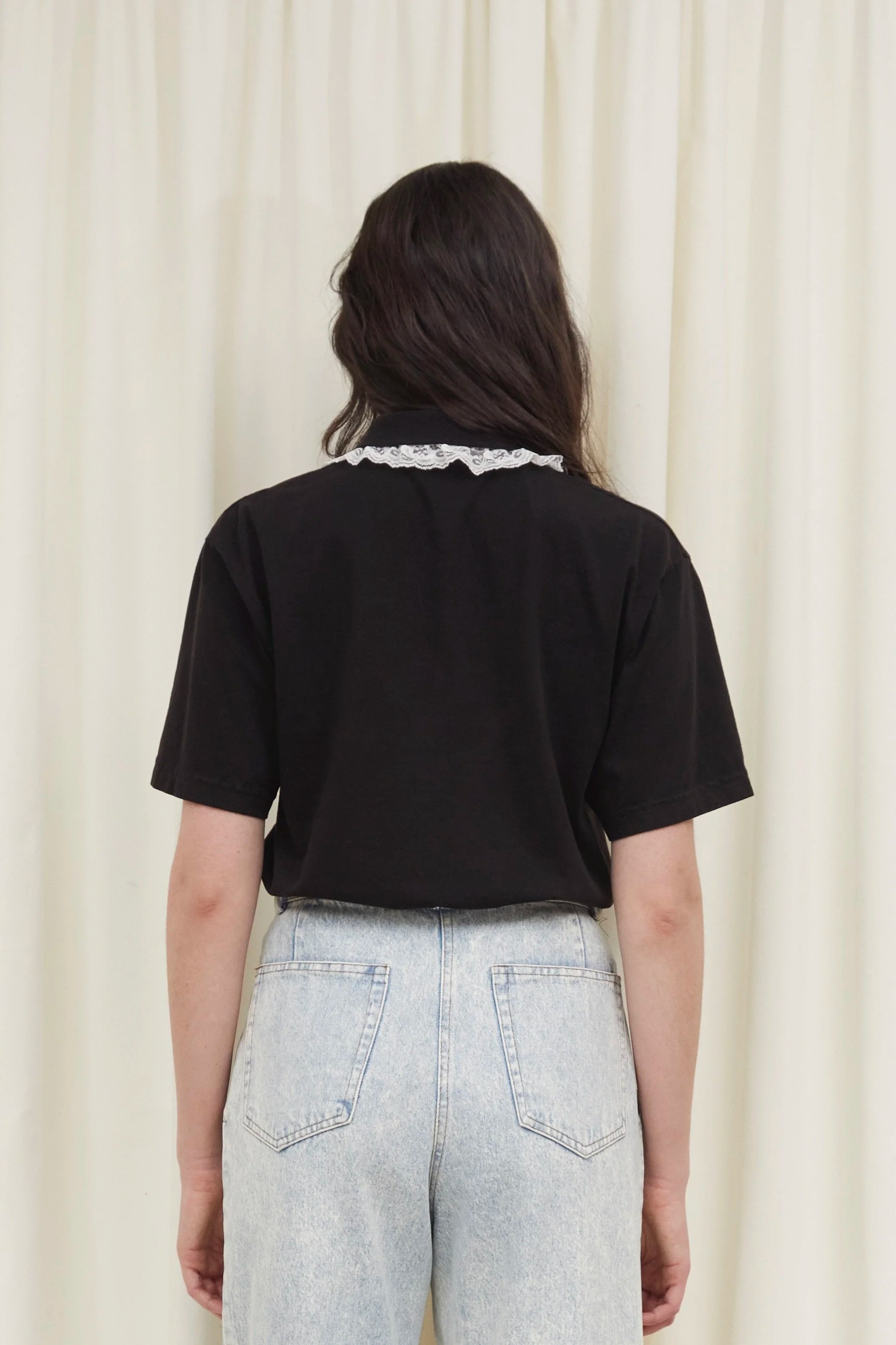 Cletus Lace Trim Short Sleeve Polo