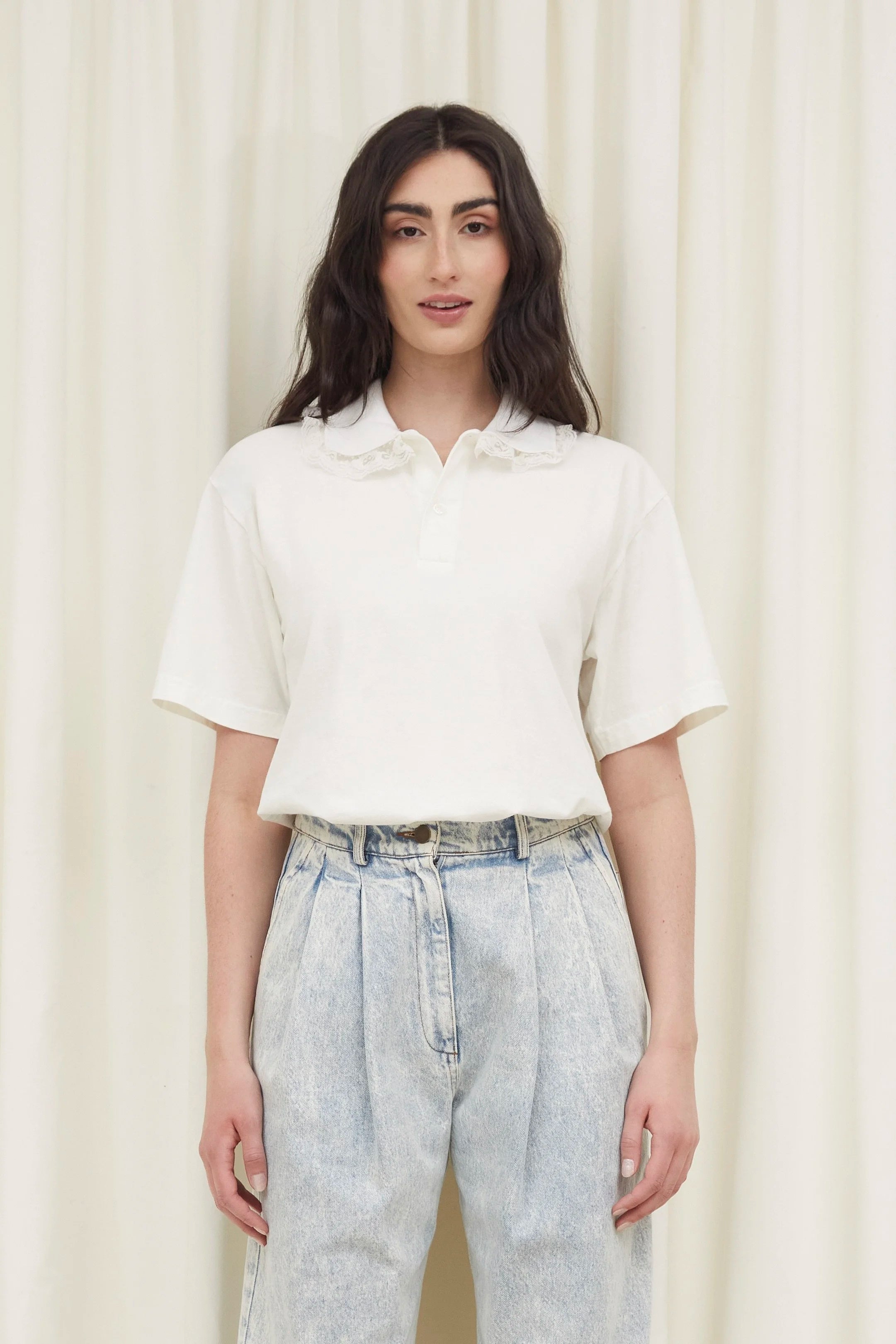 Cletus Lace Trim Short Sleeve Polo