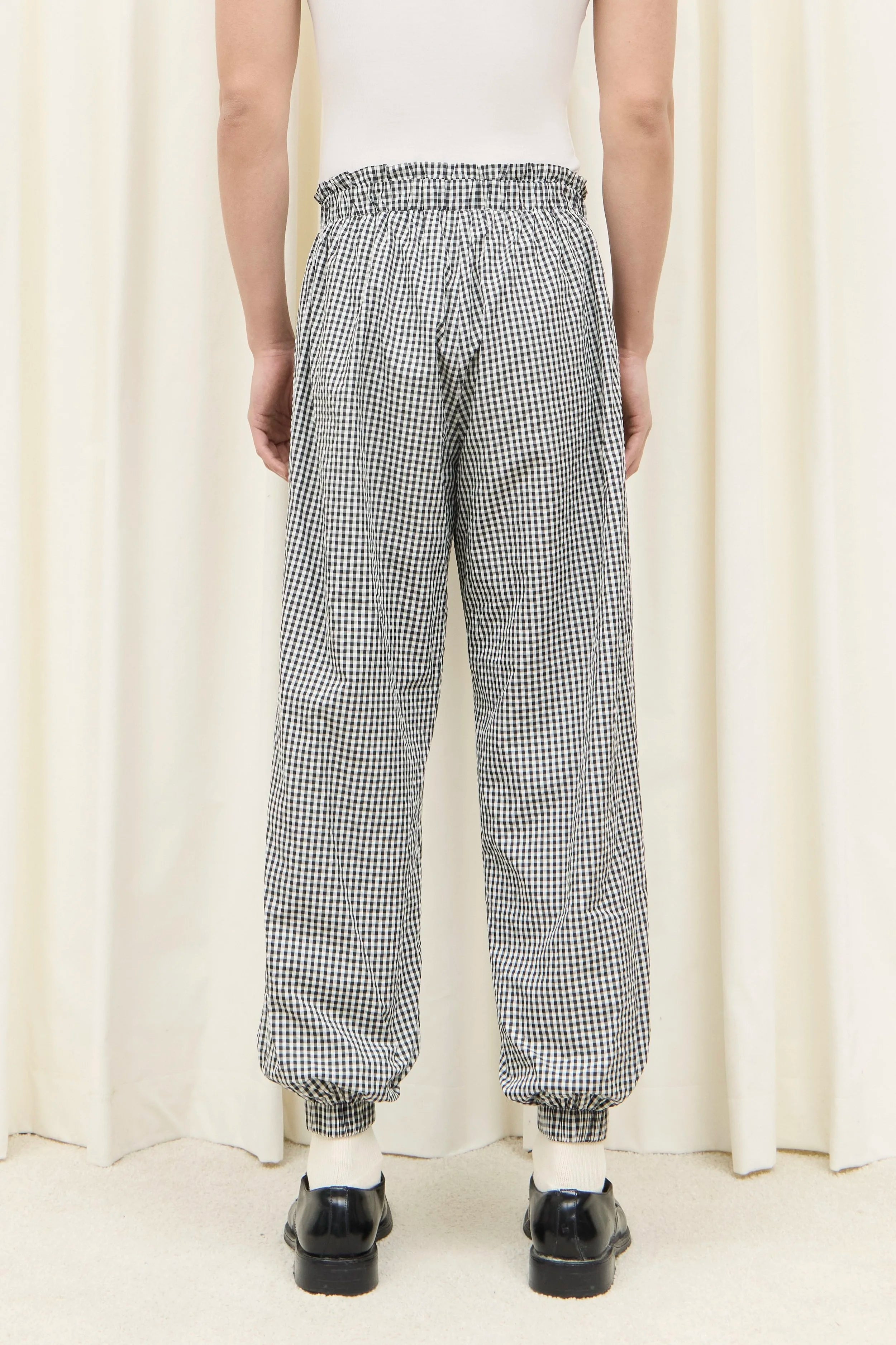 Kennedy Ruffle Gingham Track Pant
