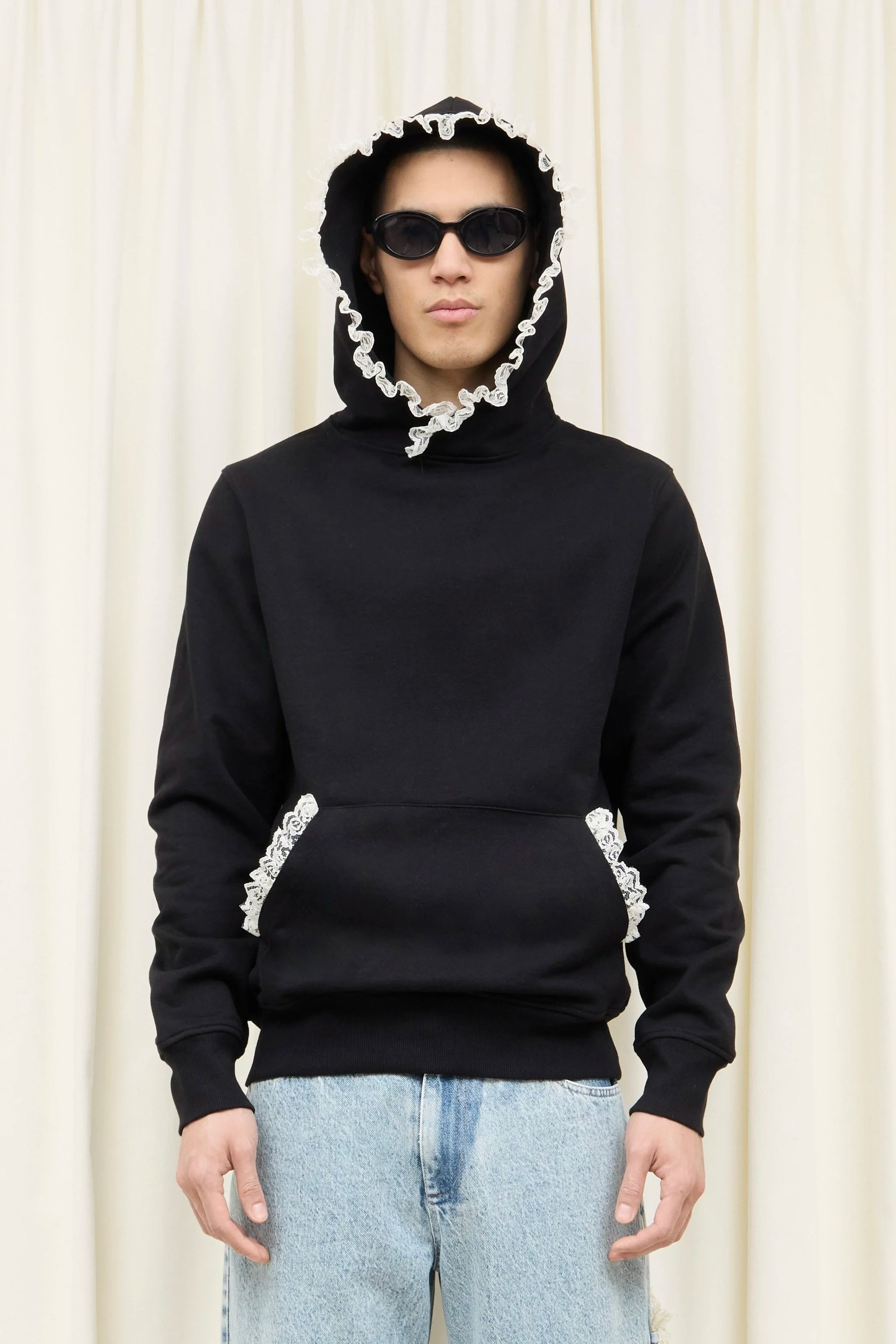 Becky Lace Trim Hoodie