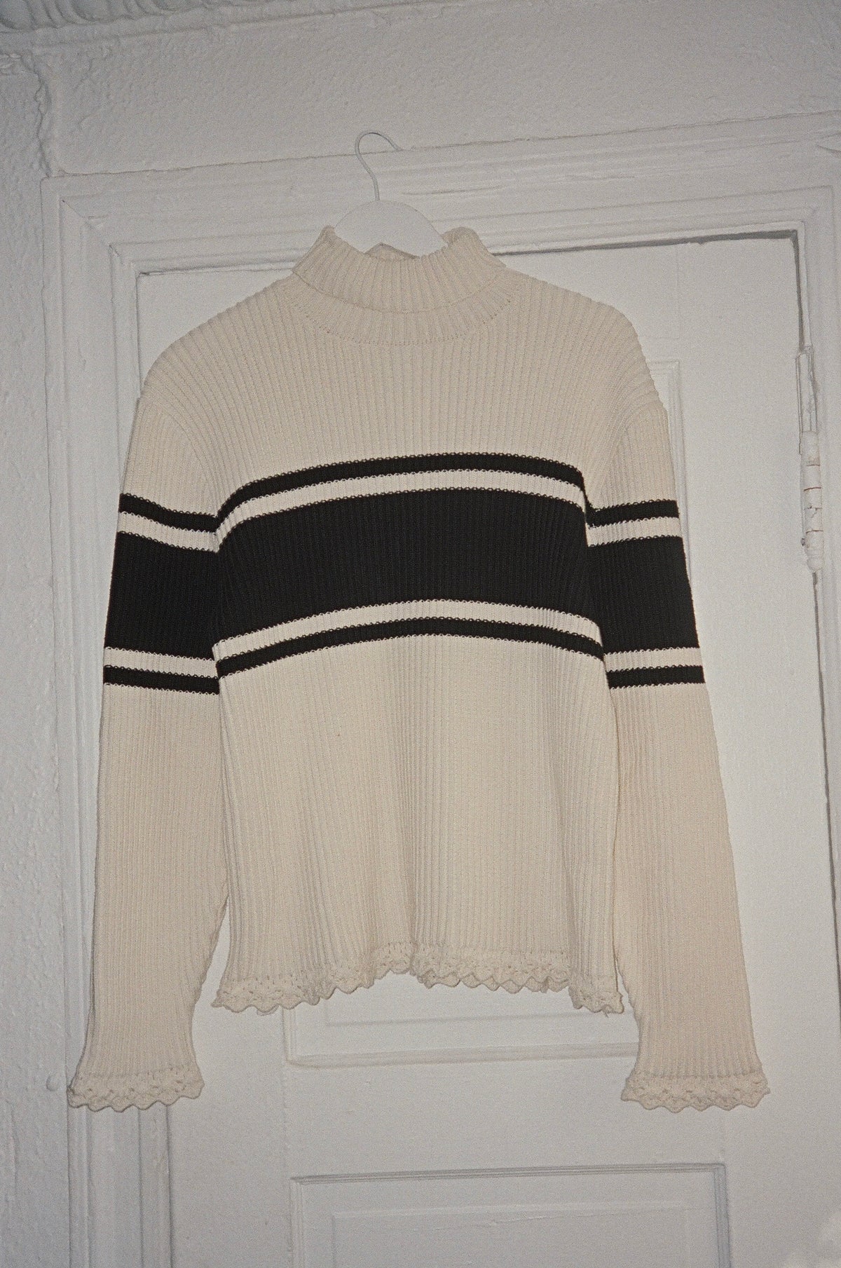 Prudence Crochet Edge Turtleneck Sweater