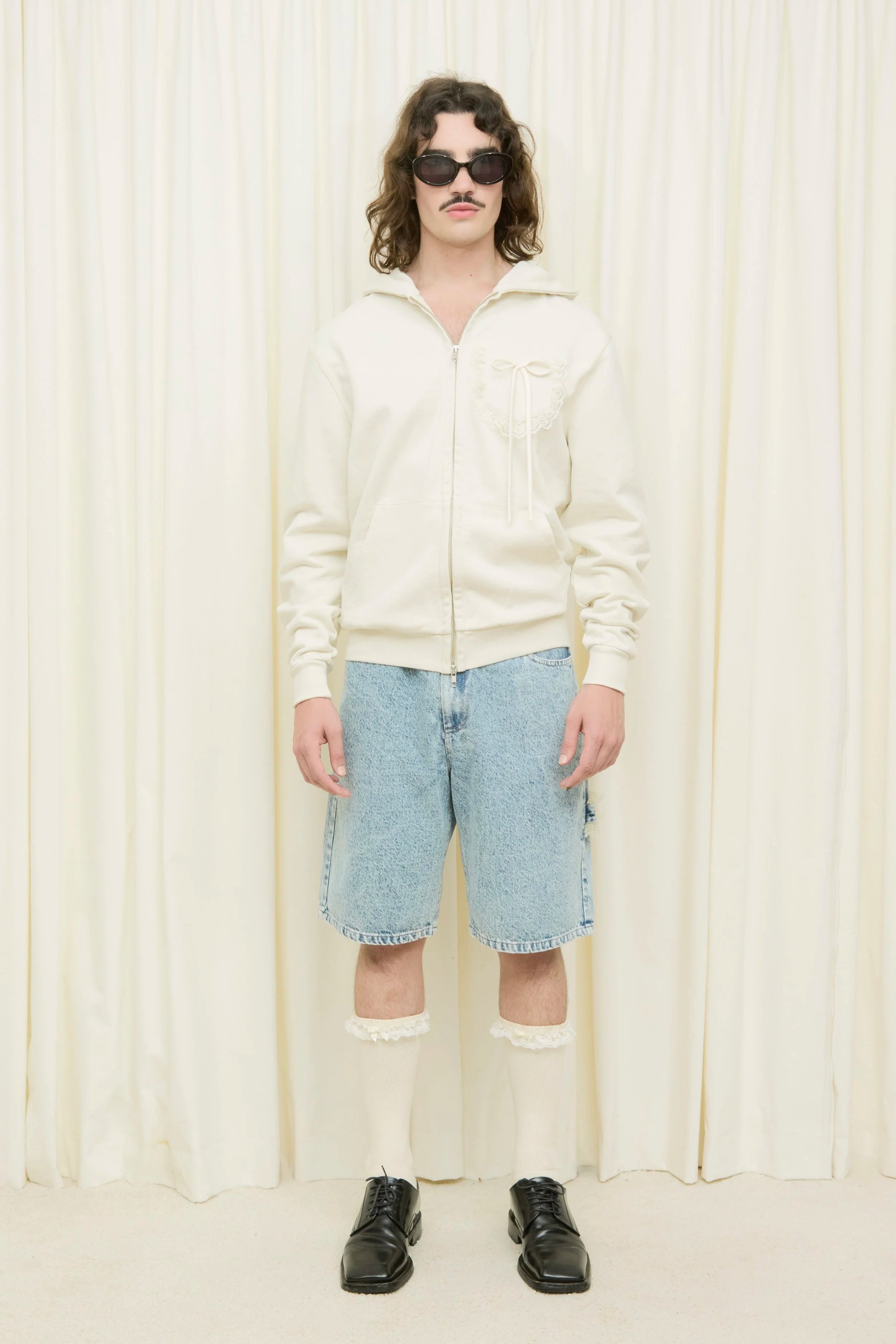 Bennett Bow Pocket Zip Up Hoodie