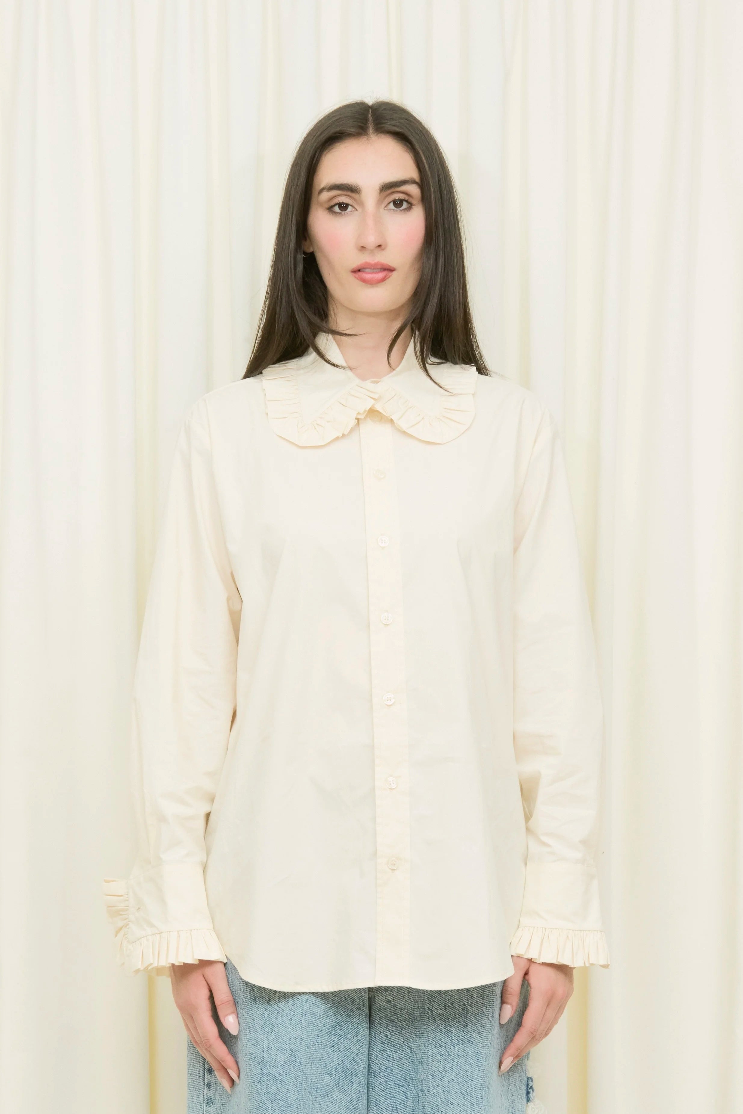 Pippa Ruffle Button Down Shirt