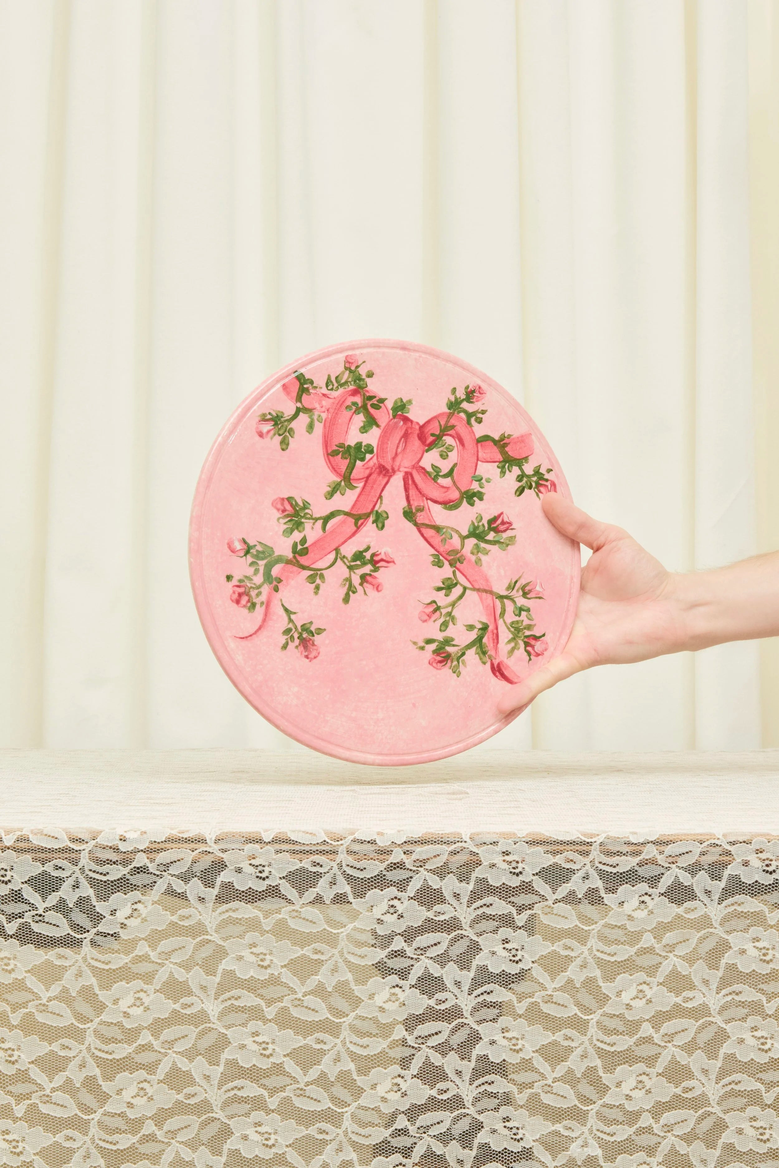 Vintage Ceramic Bow Cake Stand