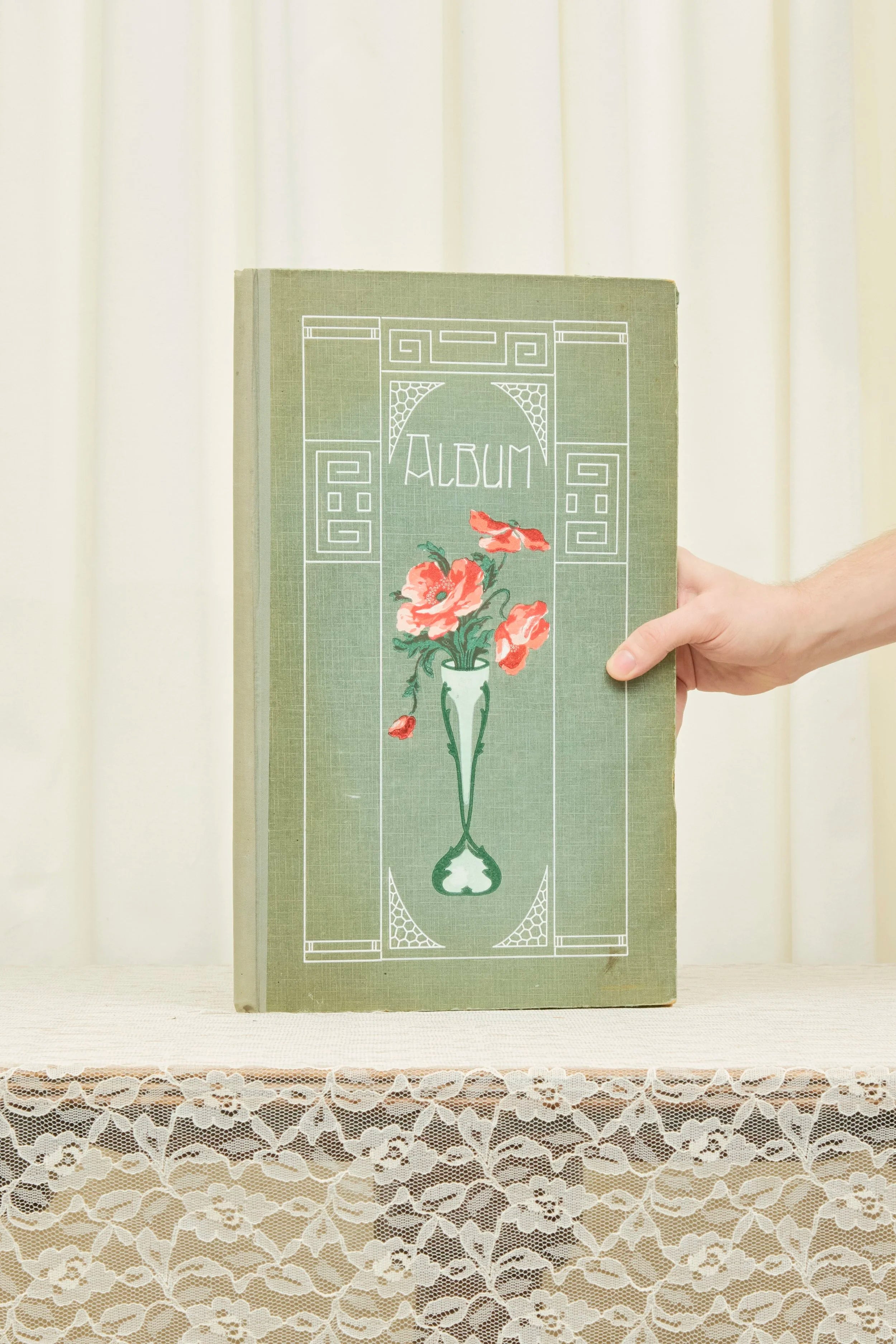 Antique Floral Large Photo Album