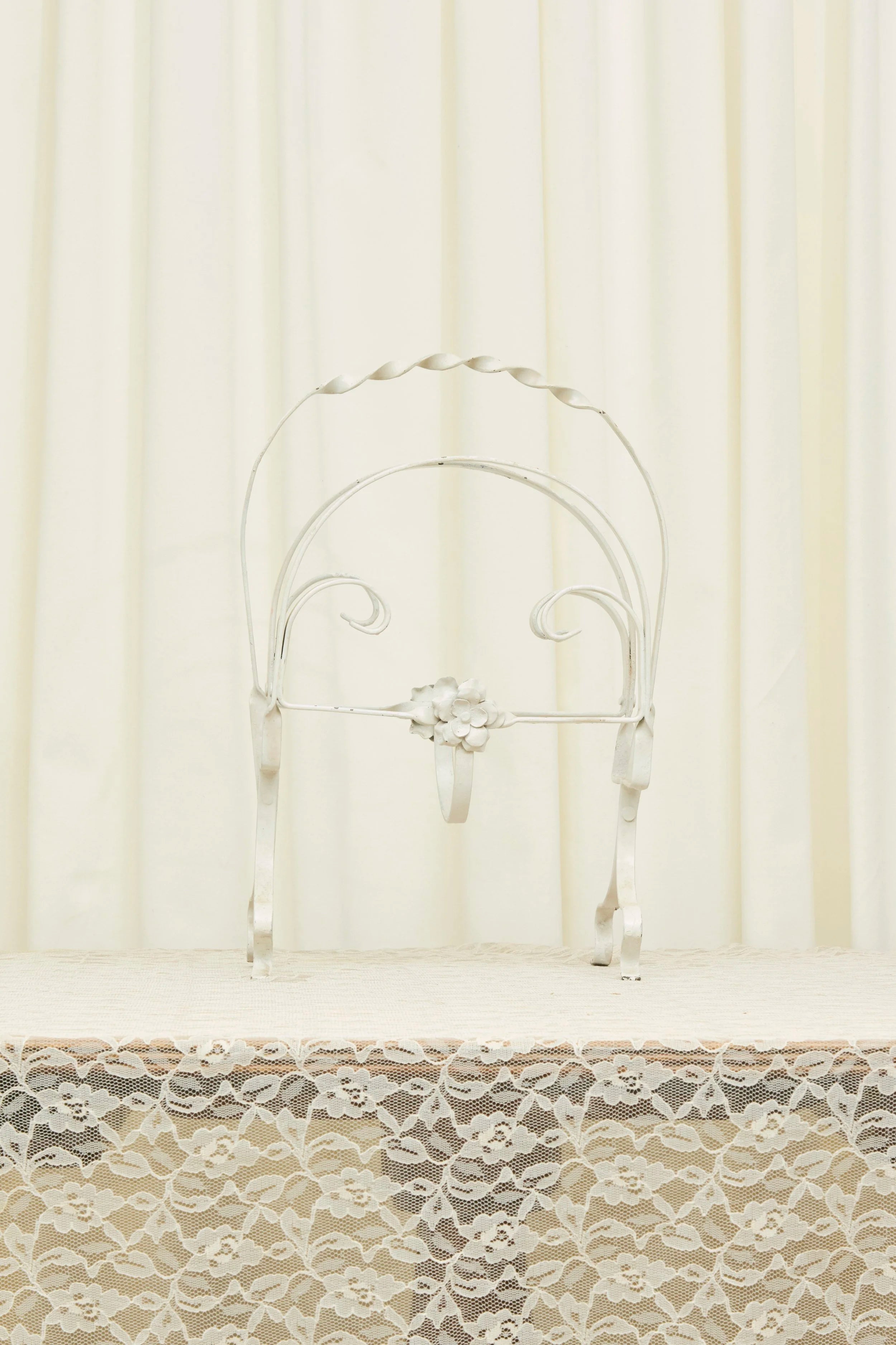 Vintage Wrought Iron Magazine Rack