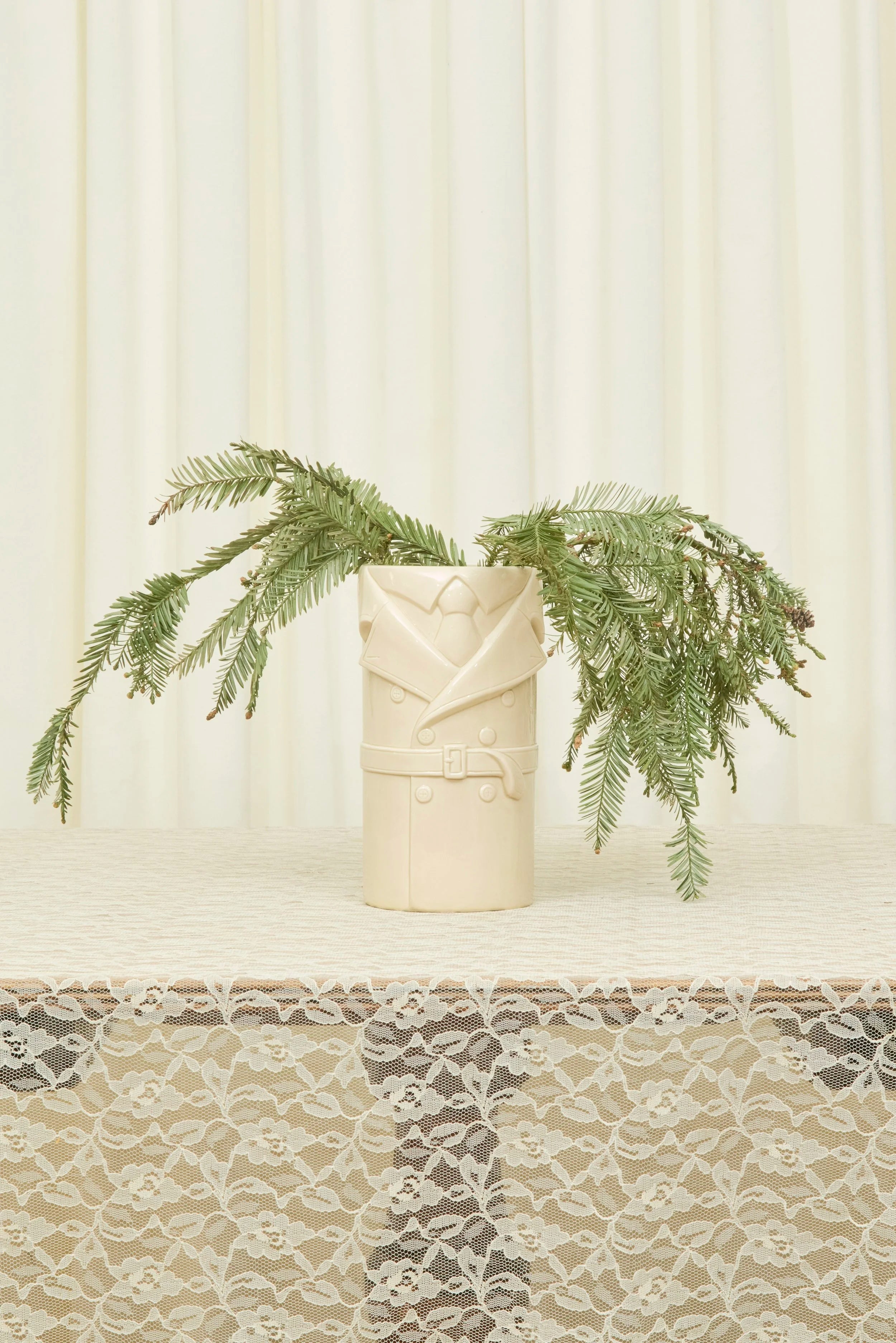 Vintage Trench Coat Vase