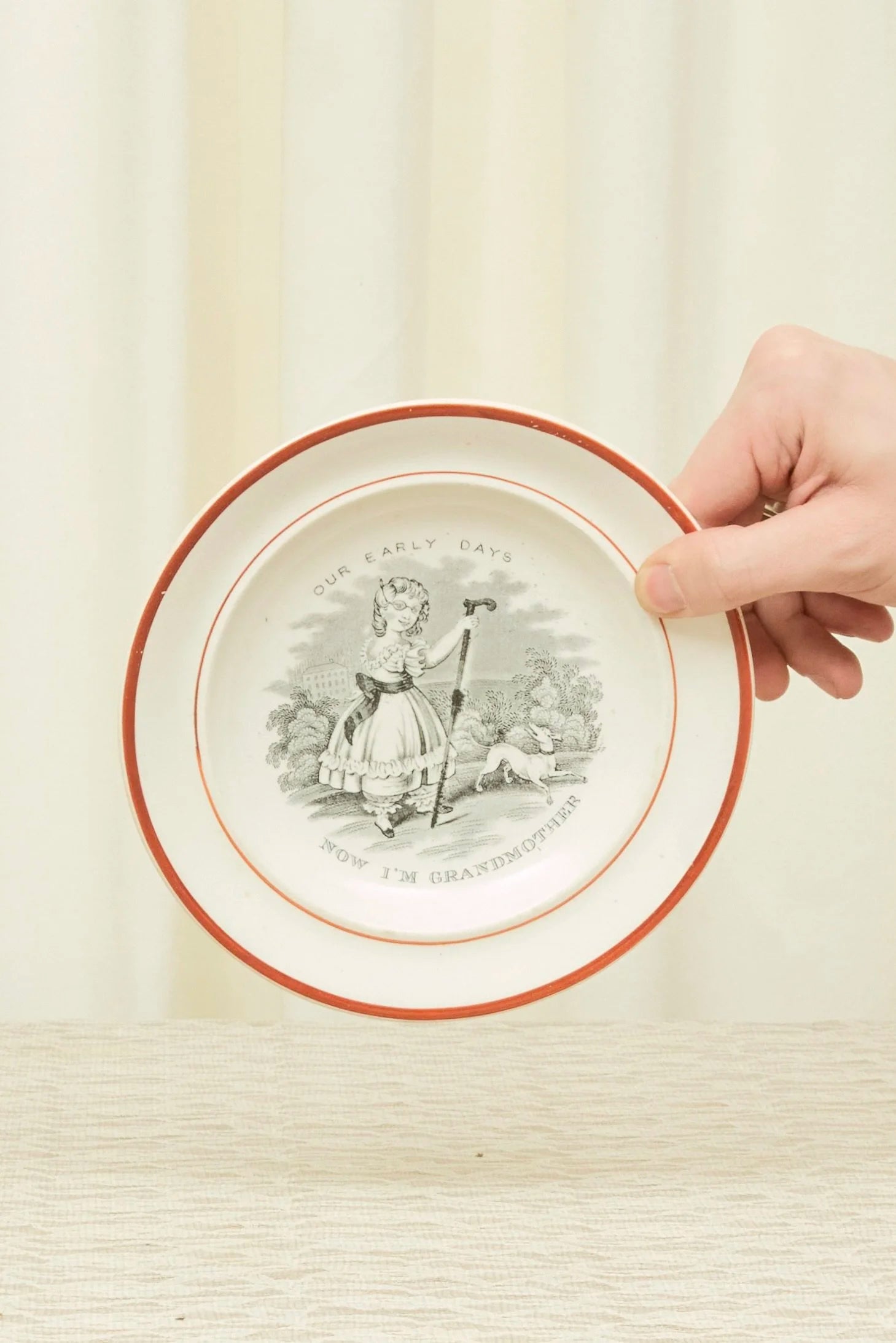 Antique "Now I'm Grandmother" Plate (1800s)