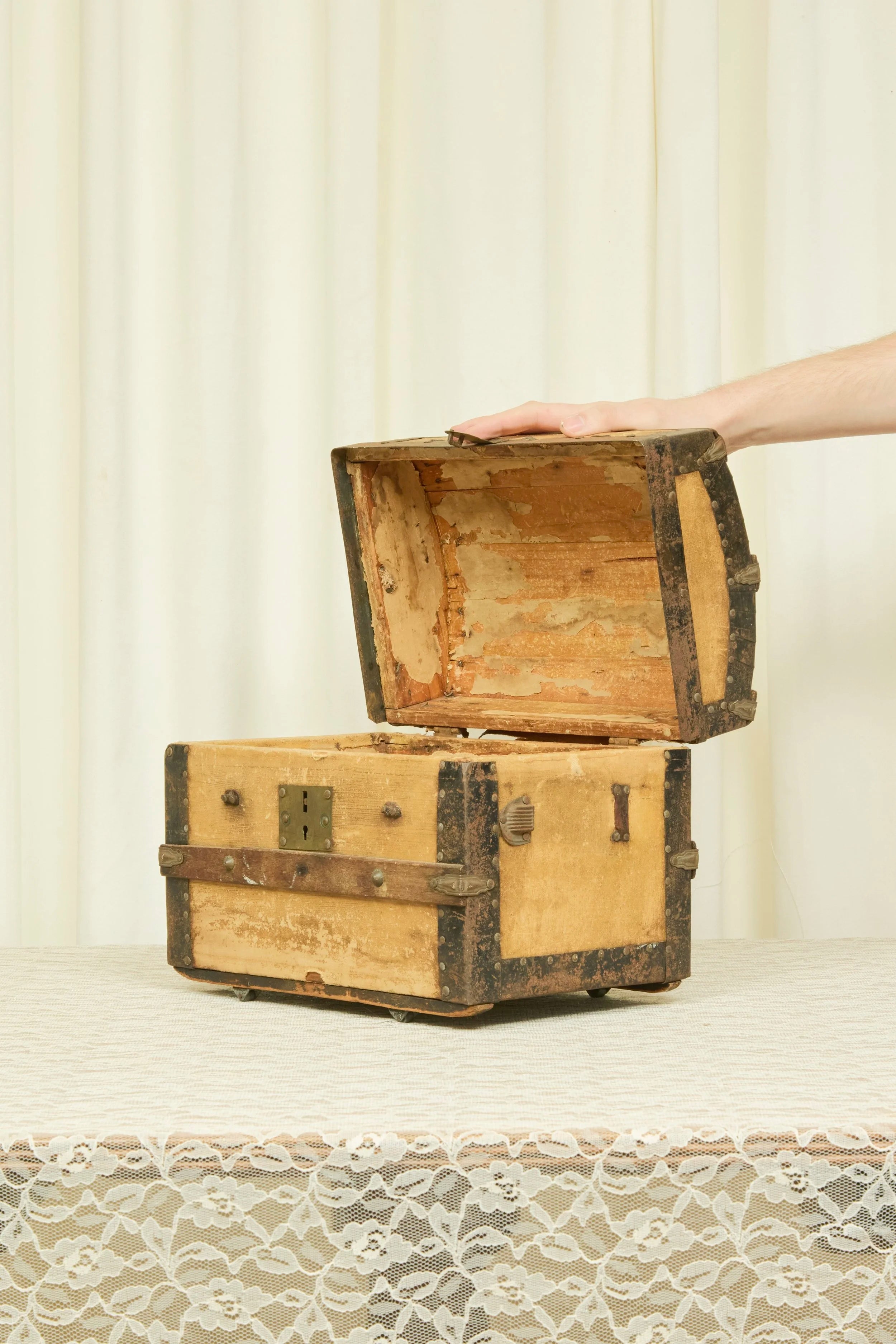 Antique Mini Trunk Hope Chest