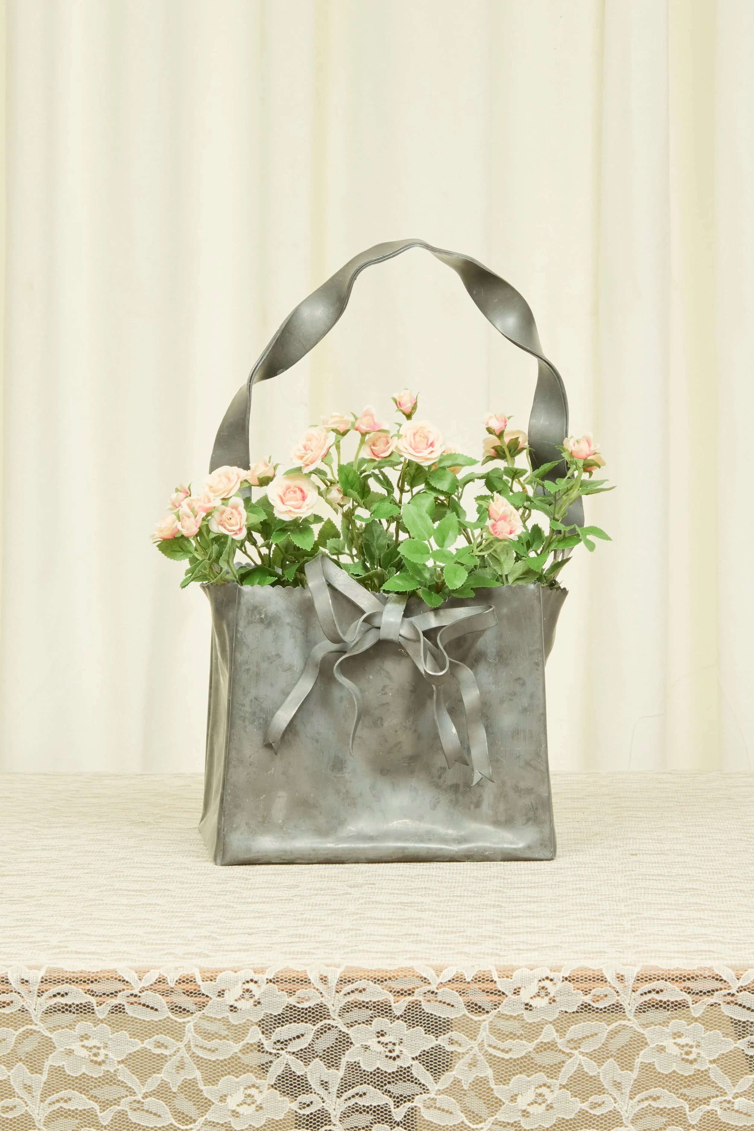 Vintage Lead Bow Basket