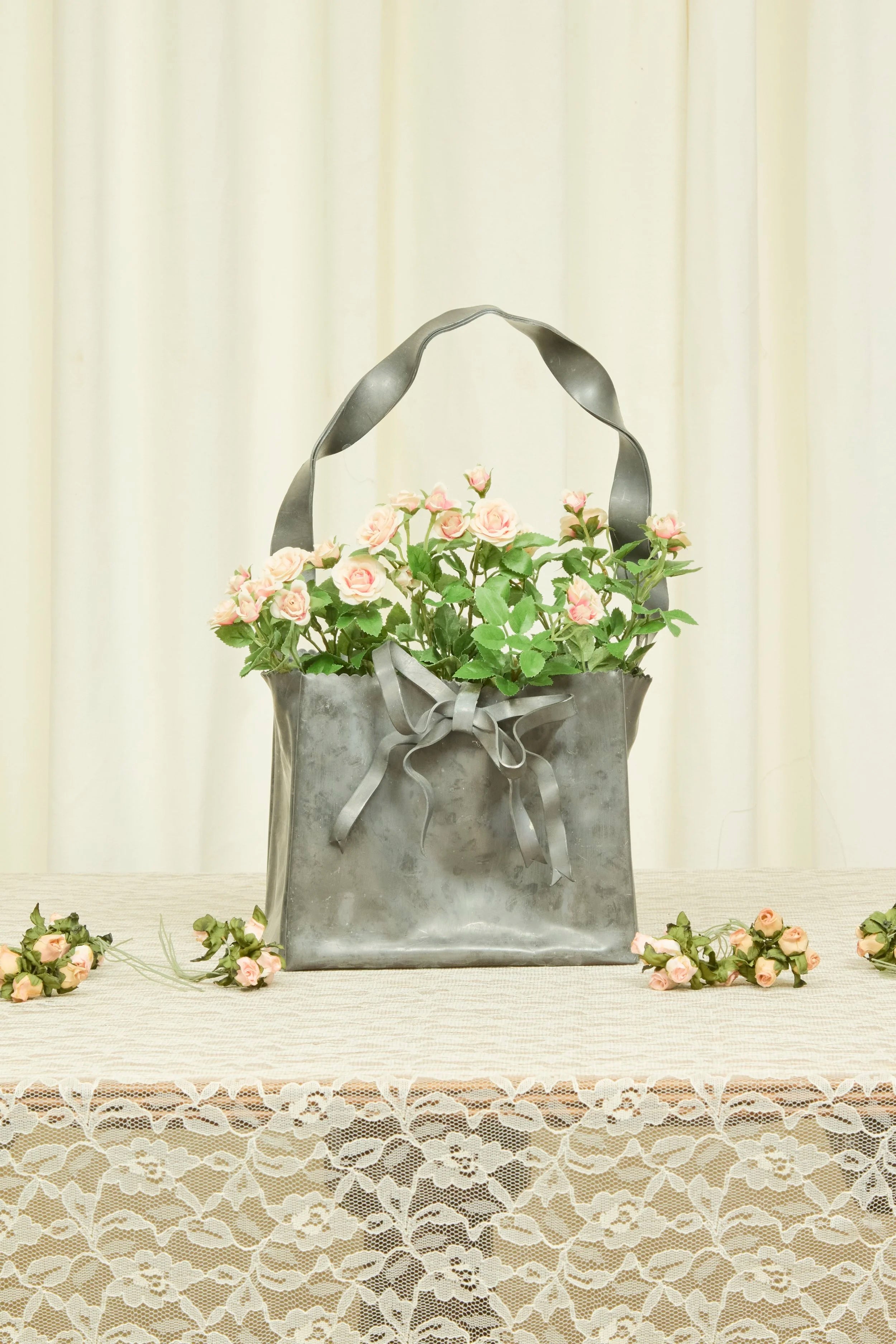 Vintage Lead Bow Basket