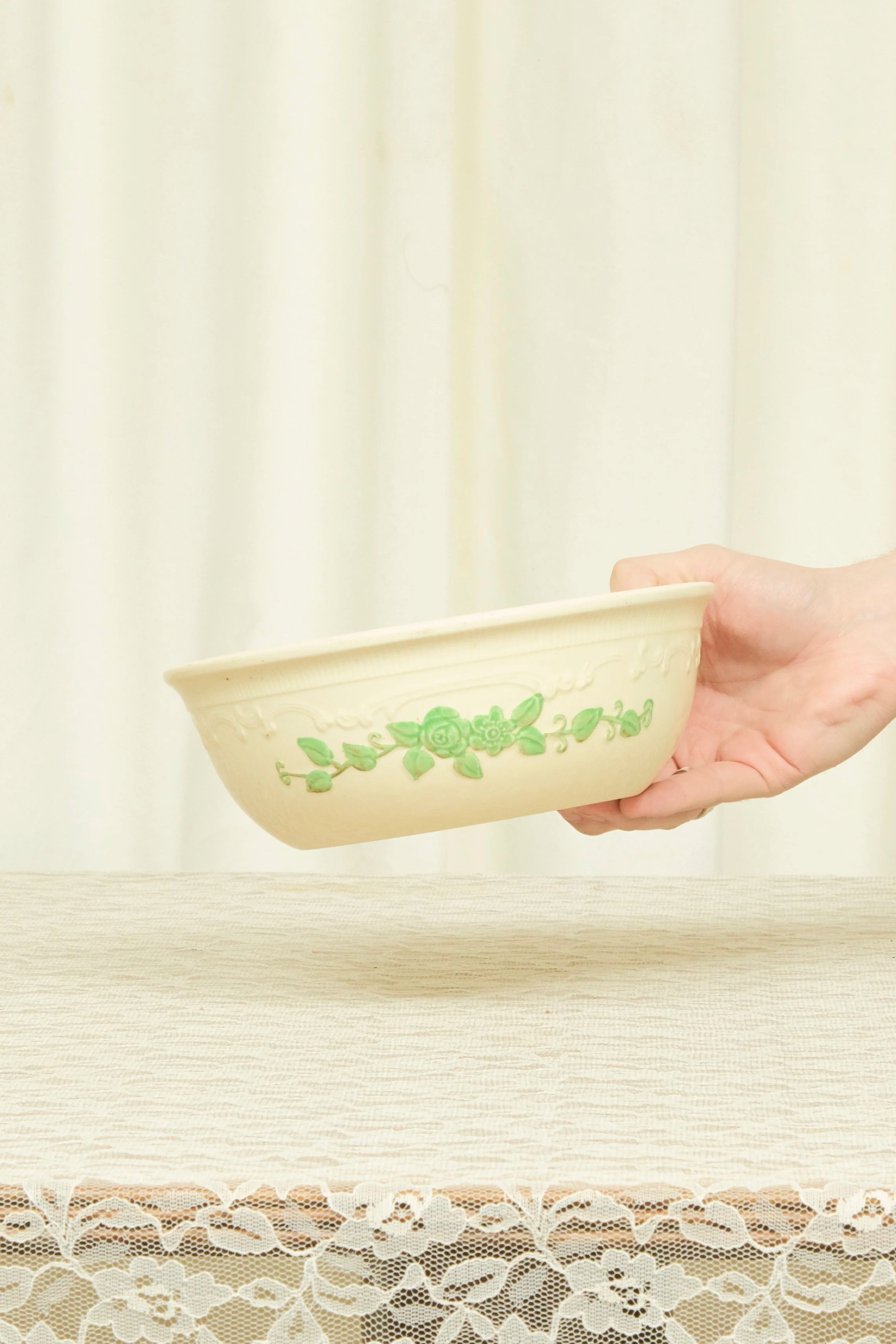 Vintage Floral Ceramic Bowl