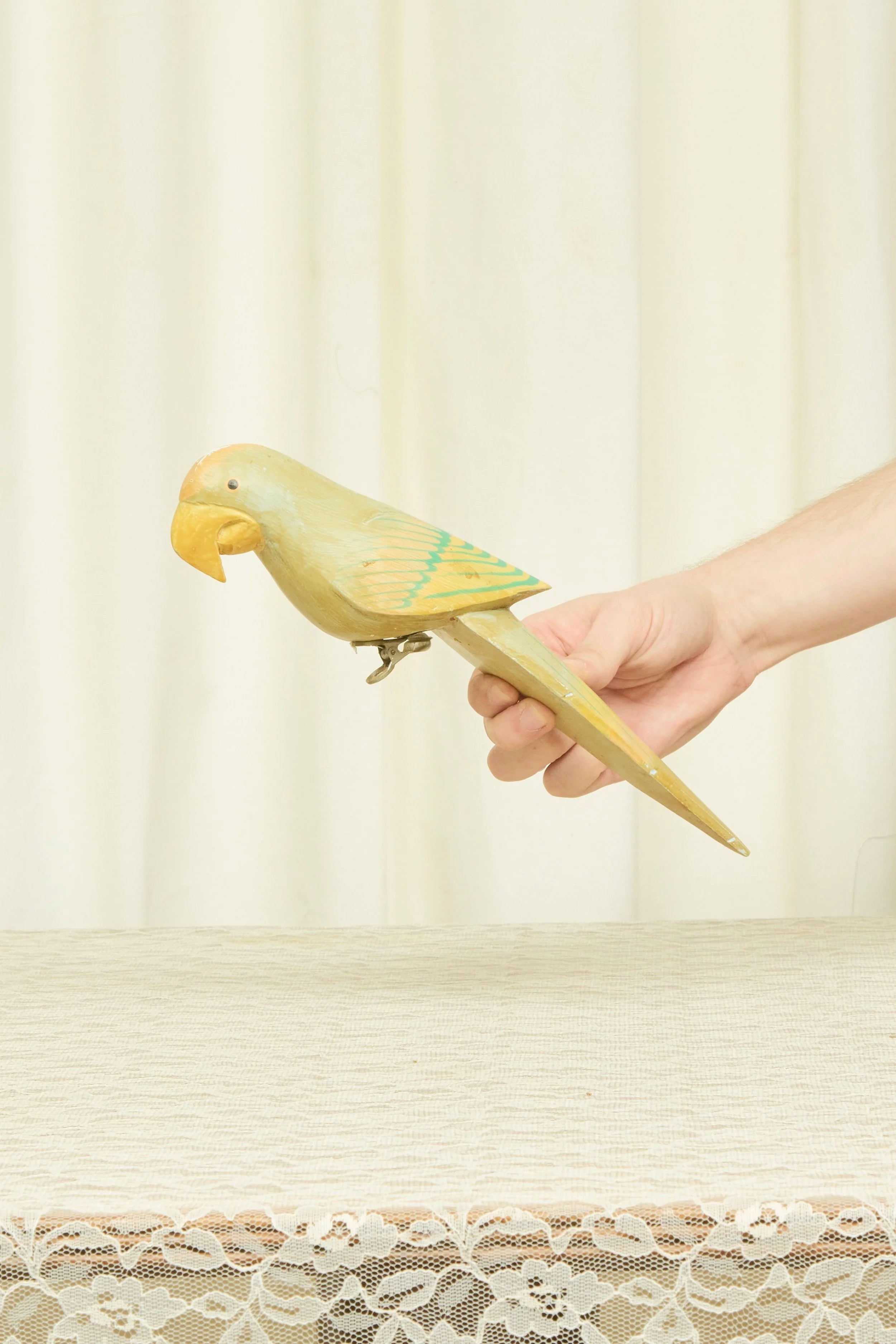 Vintage Folk Art Parrot Set/3