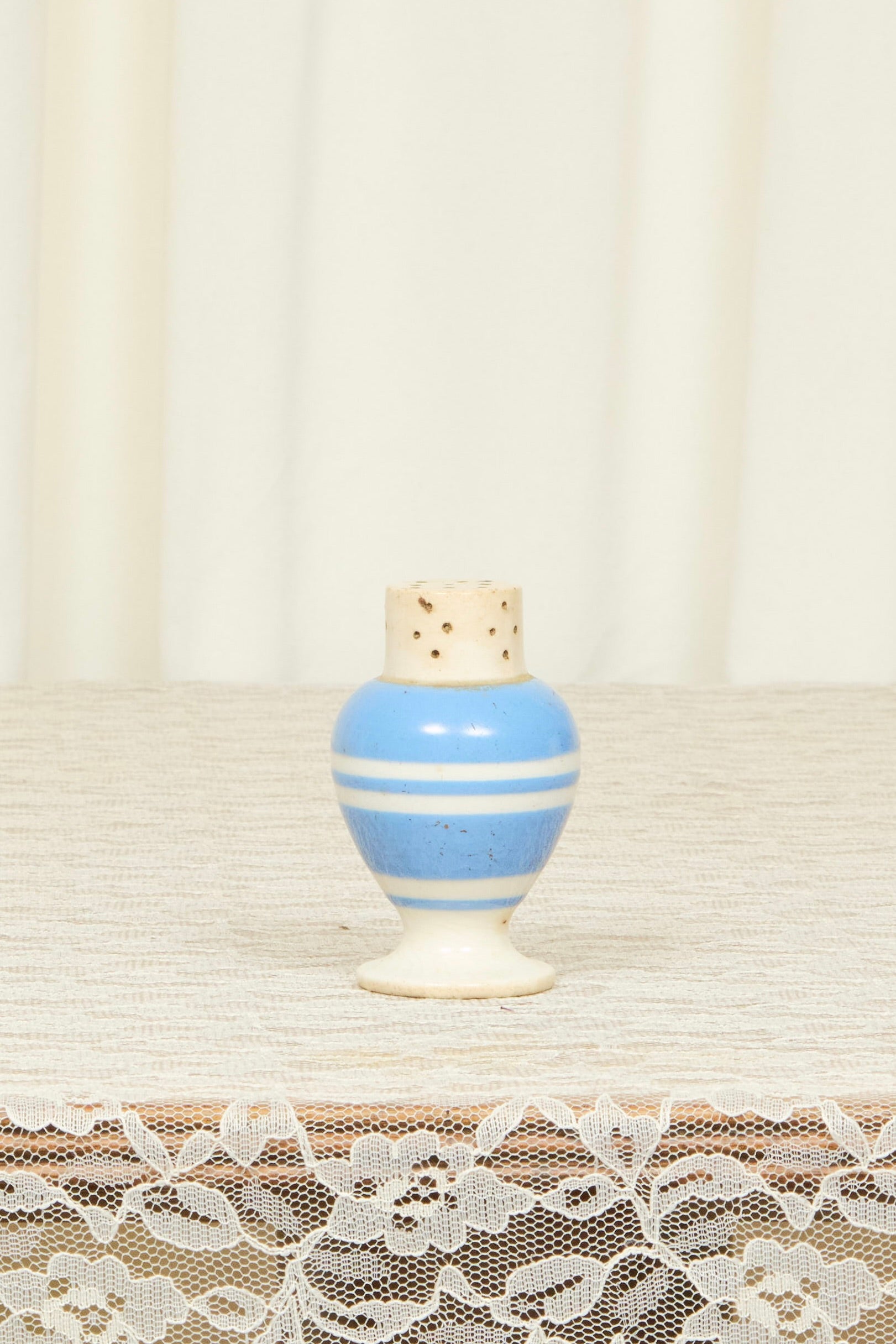 Antique Mocha Ware Salt Shaker
