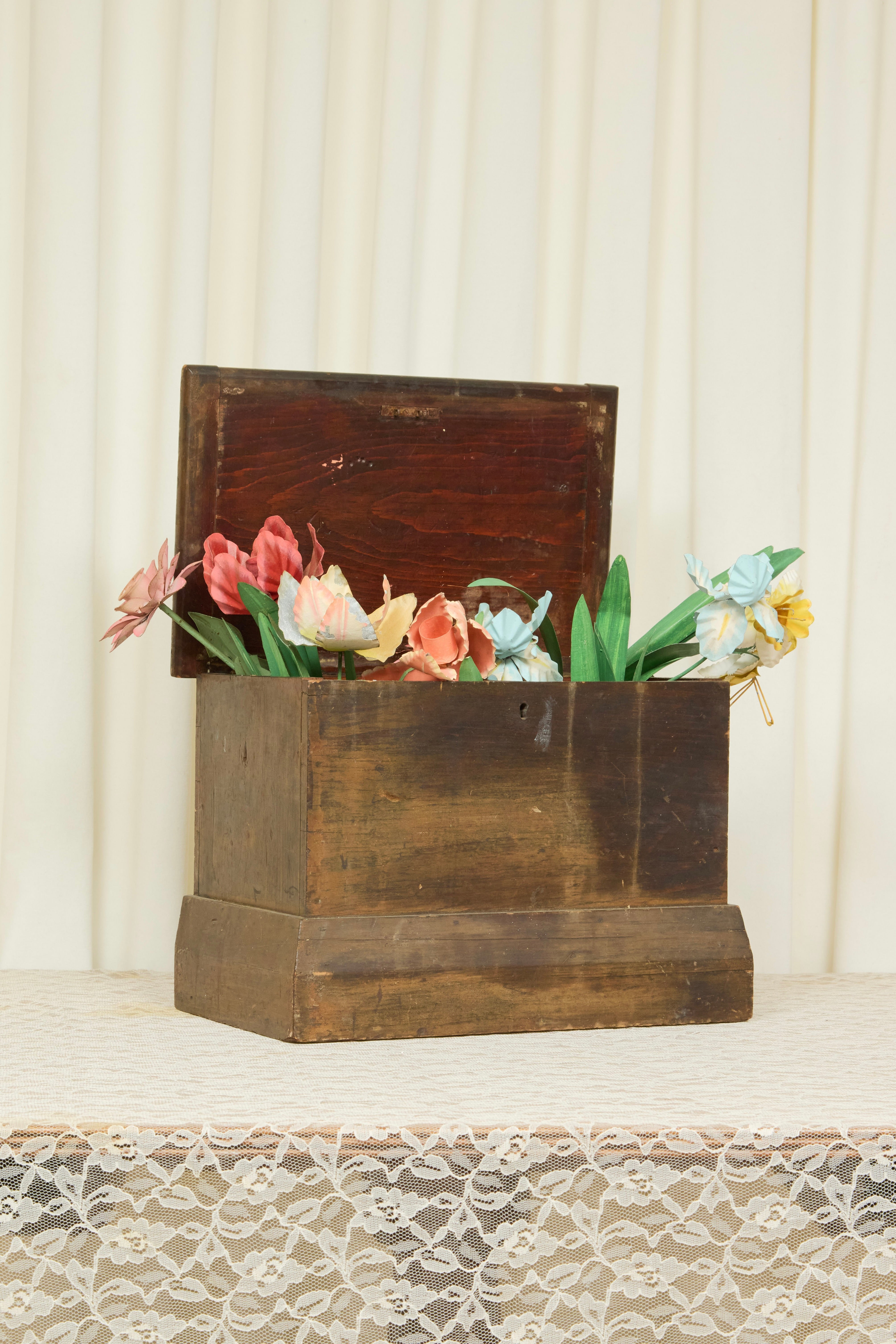 Antique Wooden Box w/Lid