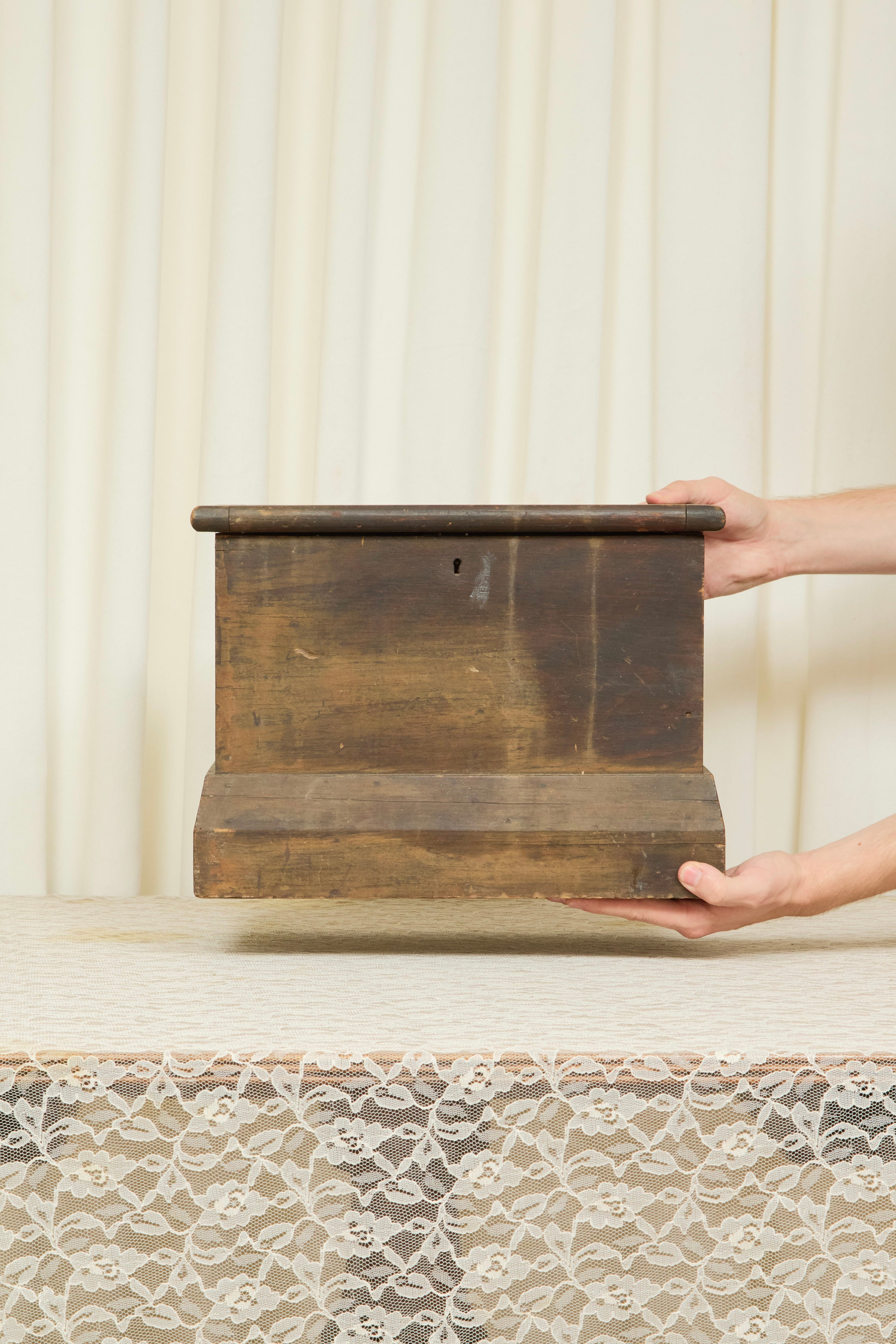 Antique Wooden Box w/Lid