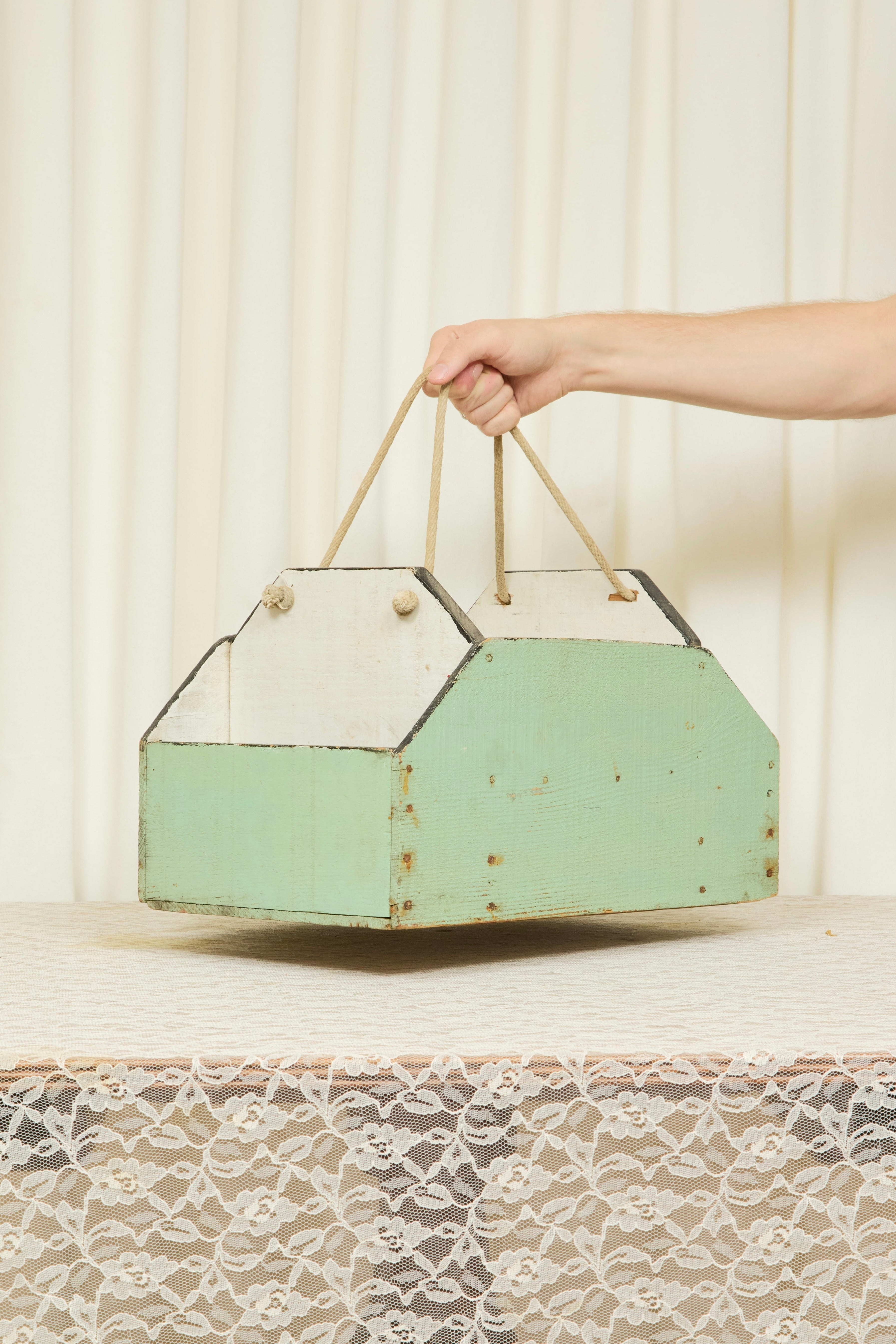 Vintage Folk Art Tool Box
