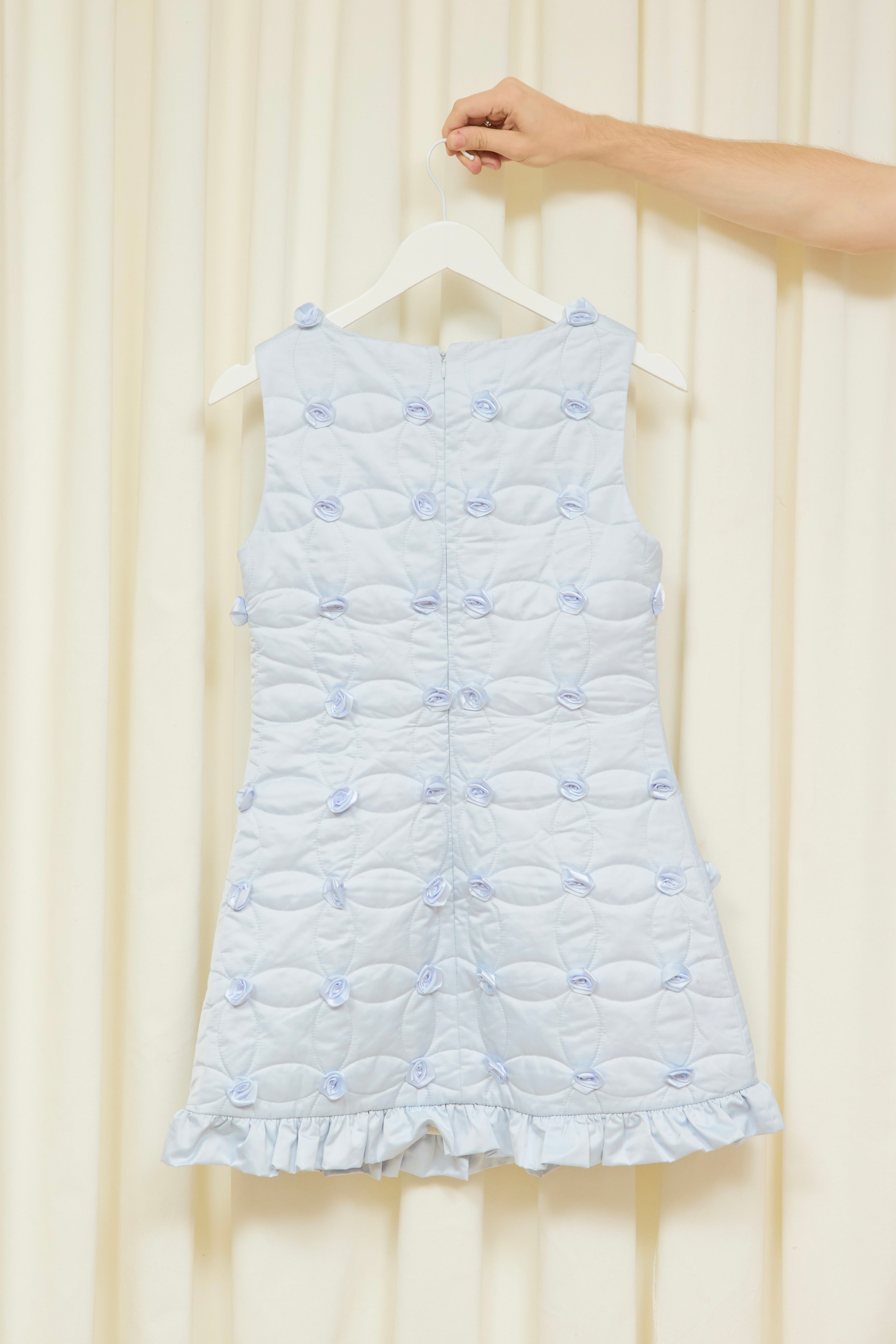 SAMPLE Pippin Quilted Rosette Mini Dress 0