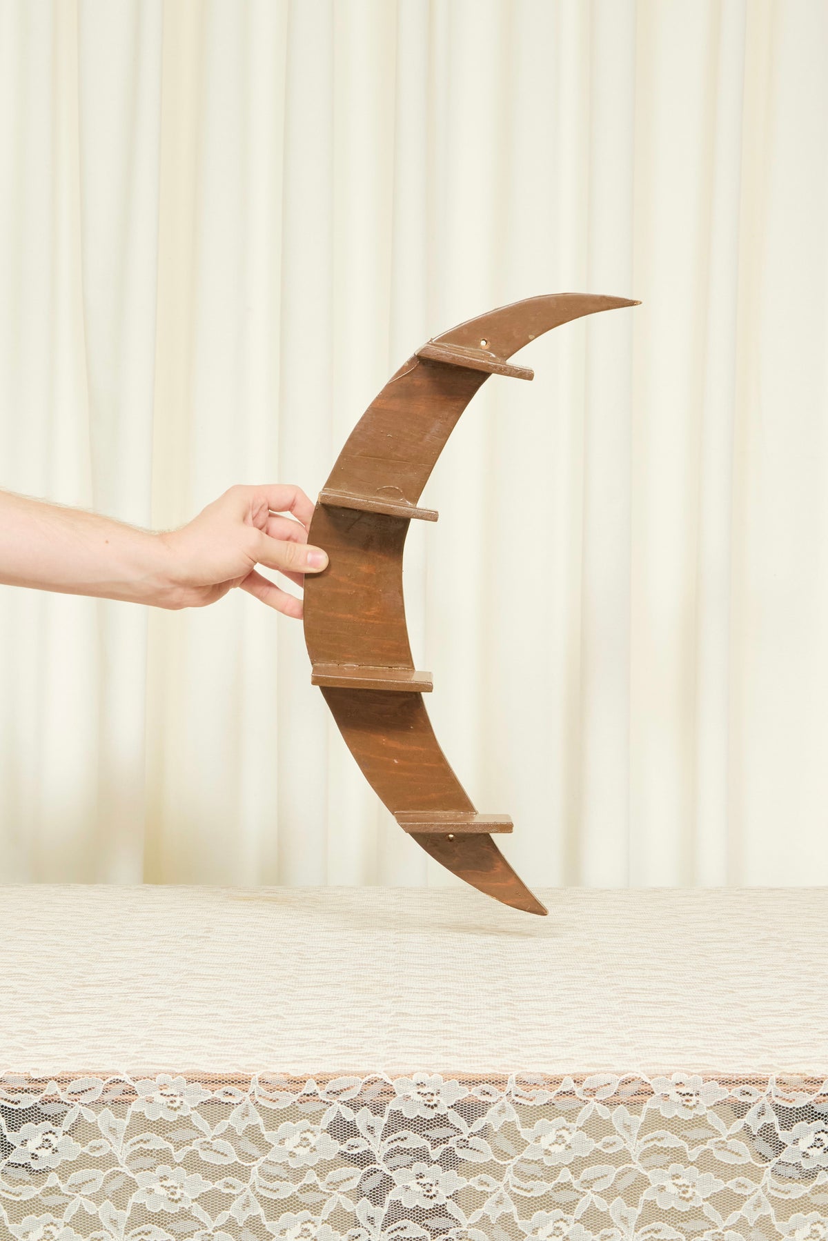 Vintage Crescent Moon Shelf