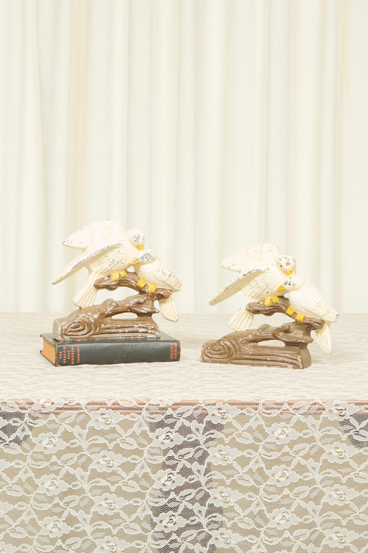 Vintage Dove Cast Iron Bookends Set/2