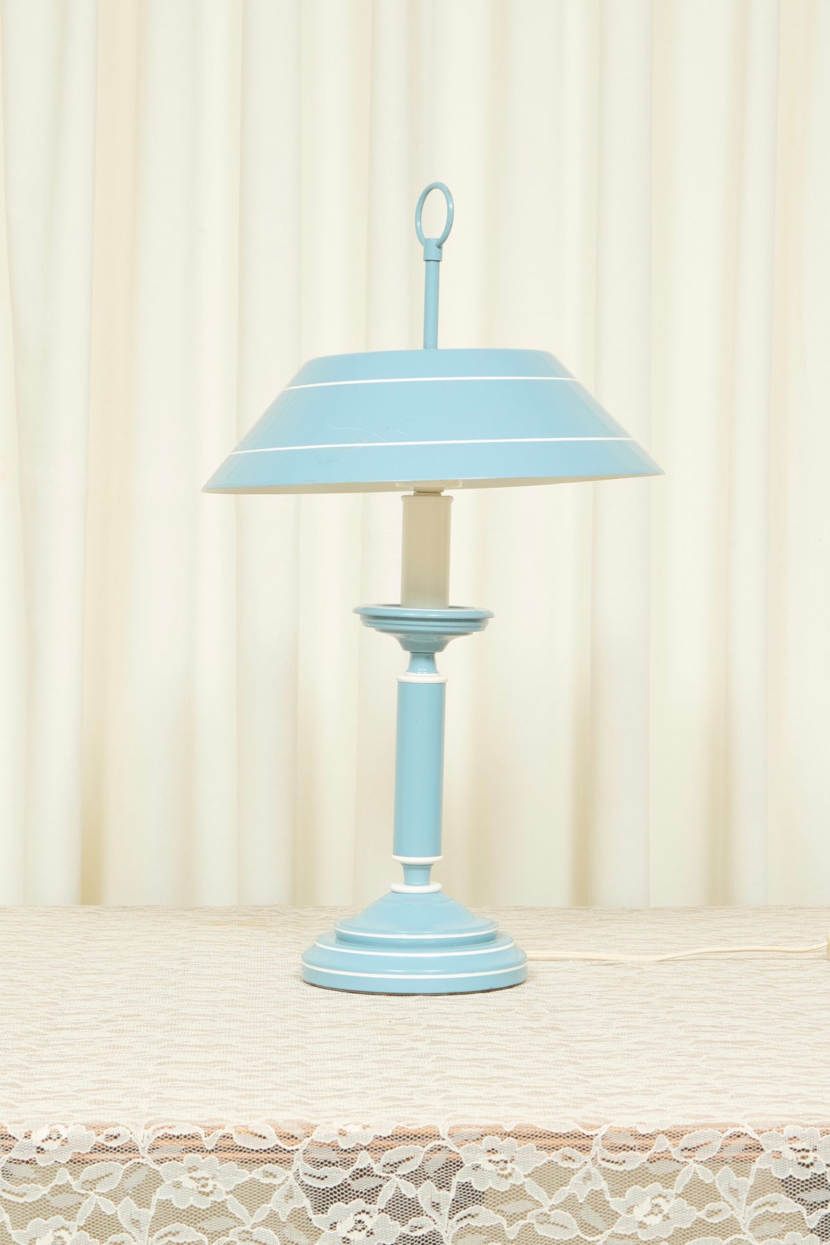 Vintage Striped Metal Lamp
