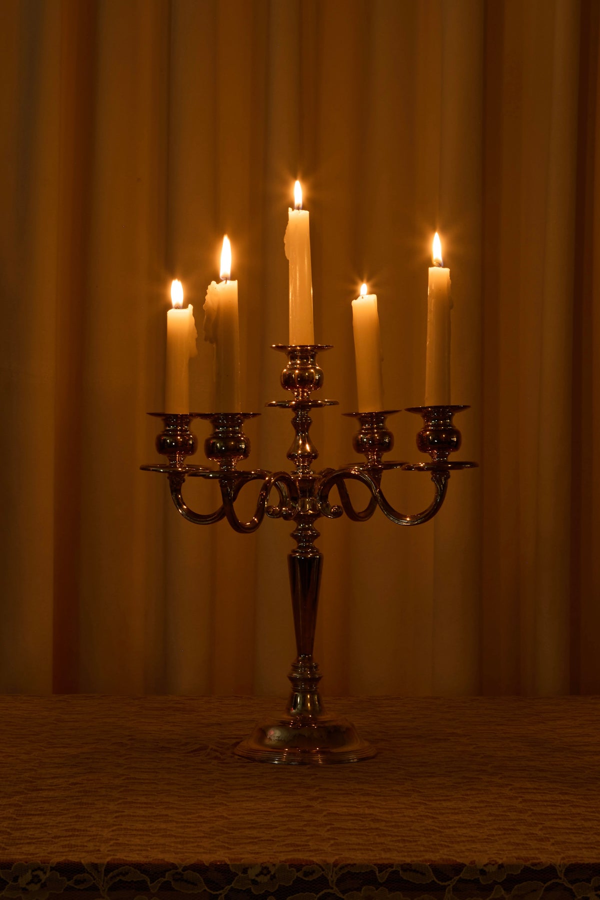 Vintage Silver 5 Arm Candelabra
