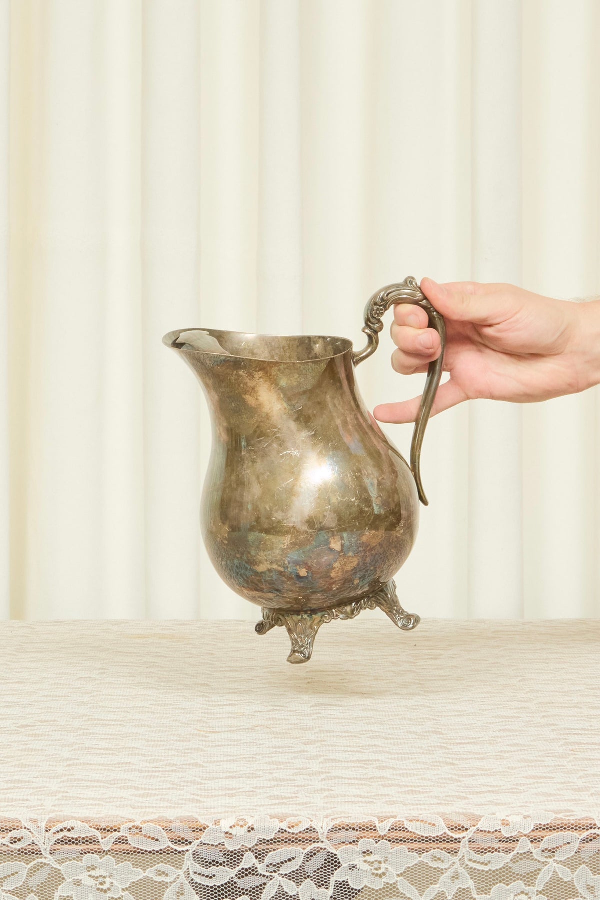 Vintage Silver Pitcher/Vase