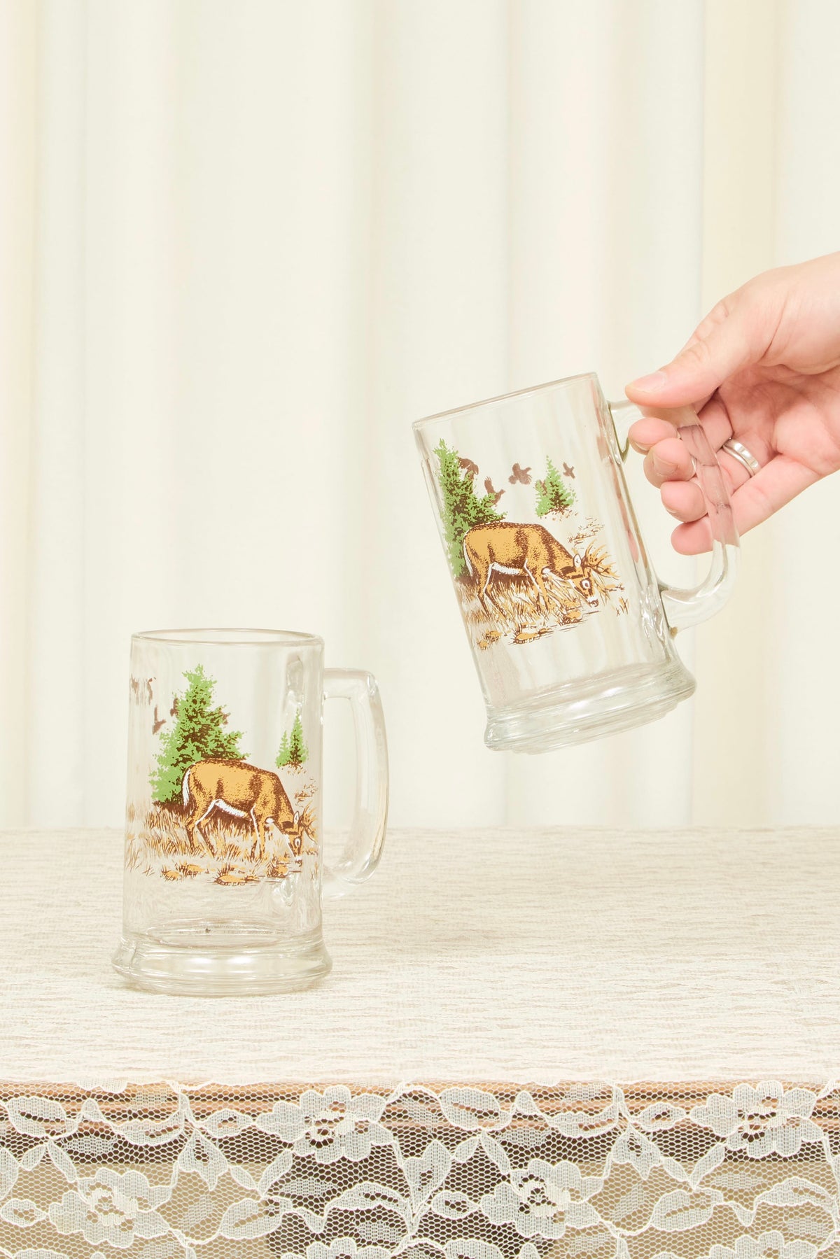 Vintage Buck Mugs Set/2