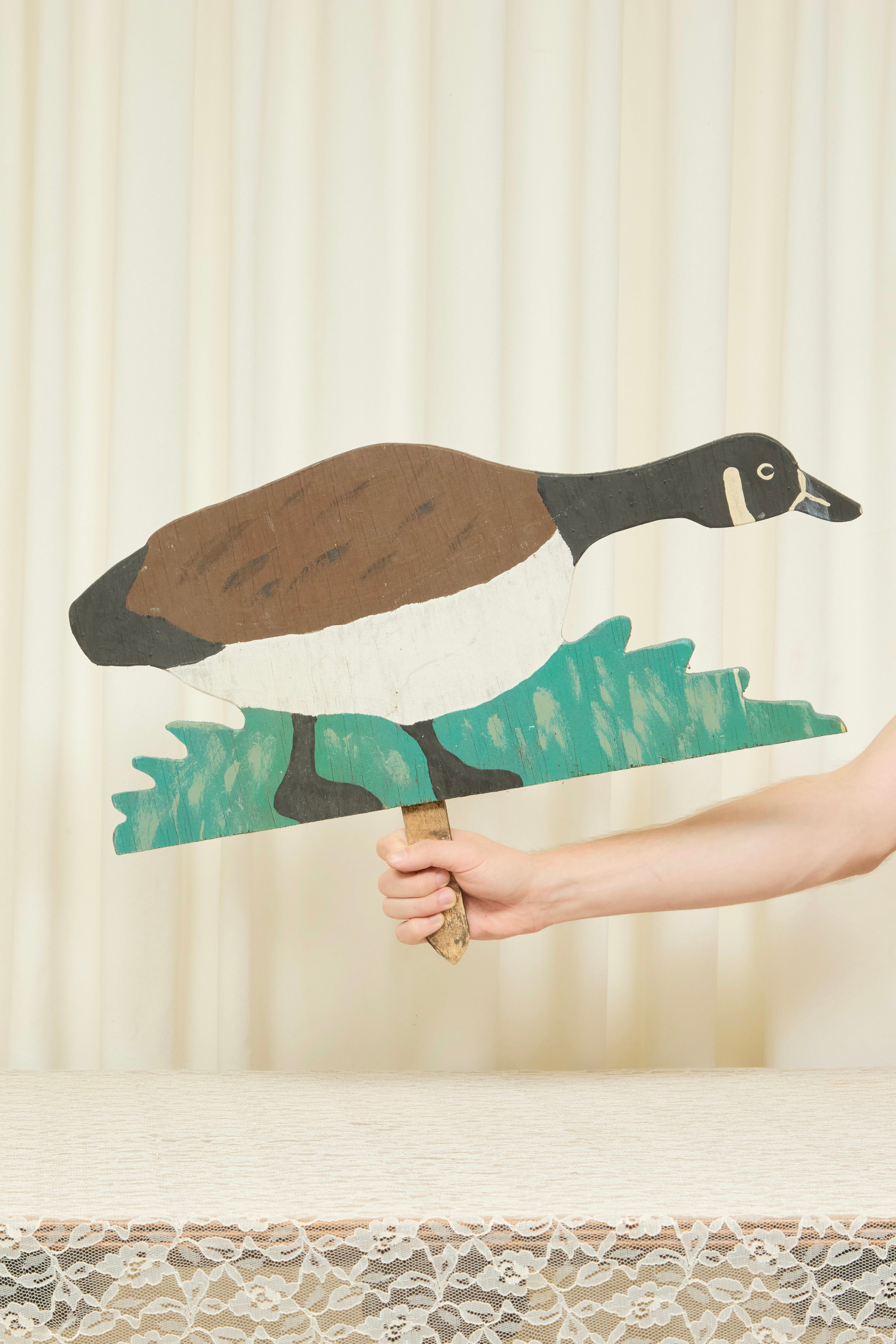 Vintage Folk Art Goose Lawn Ornament