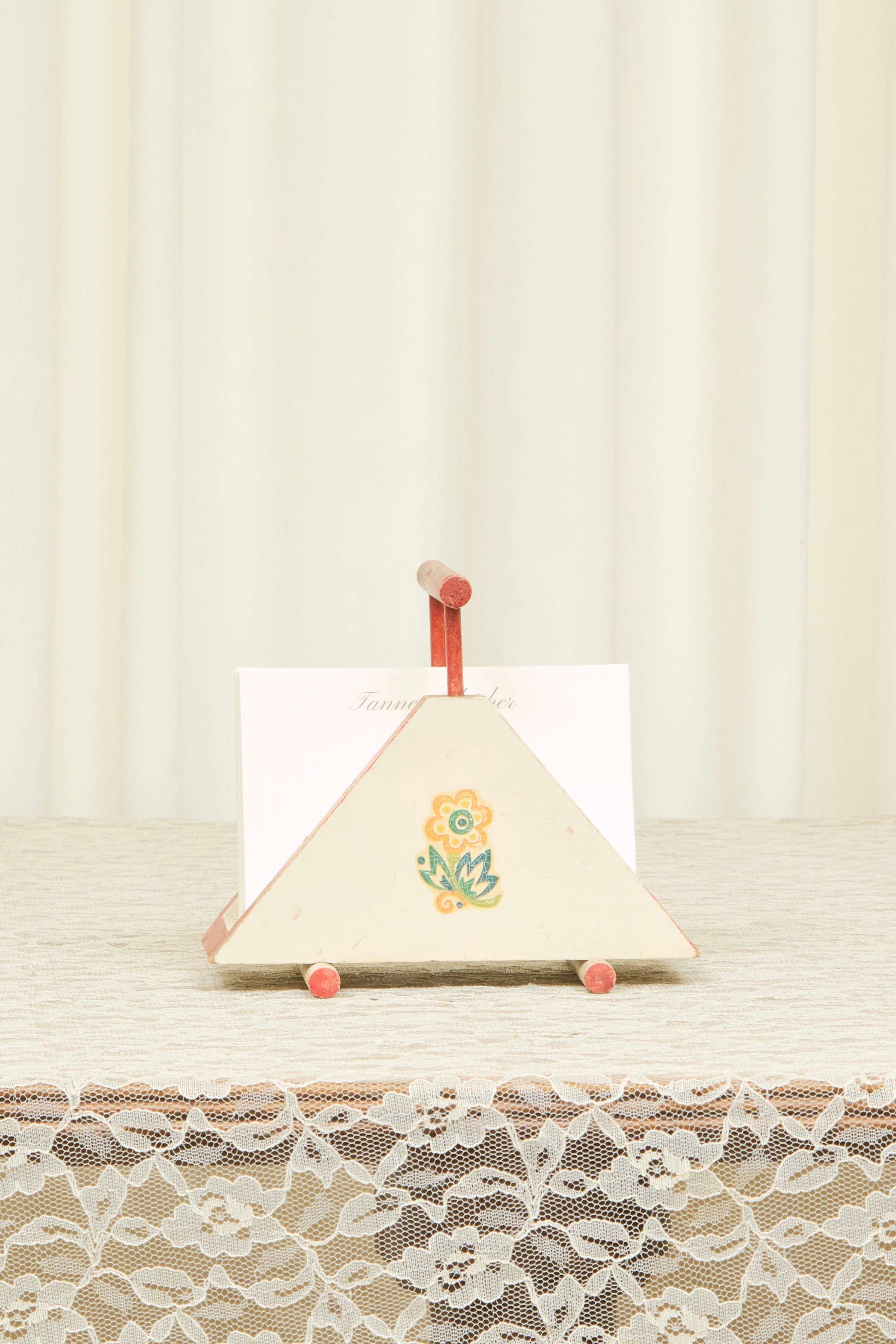 Vintage Folk Art Napkin Holder