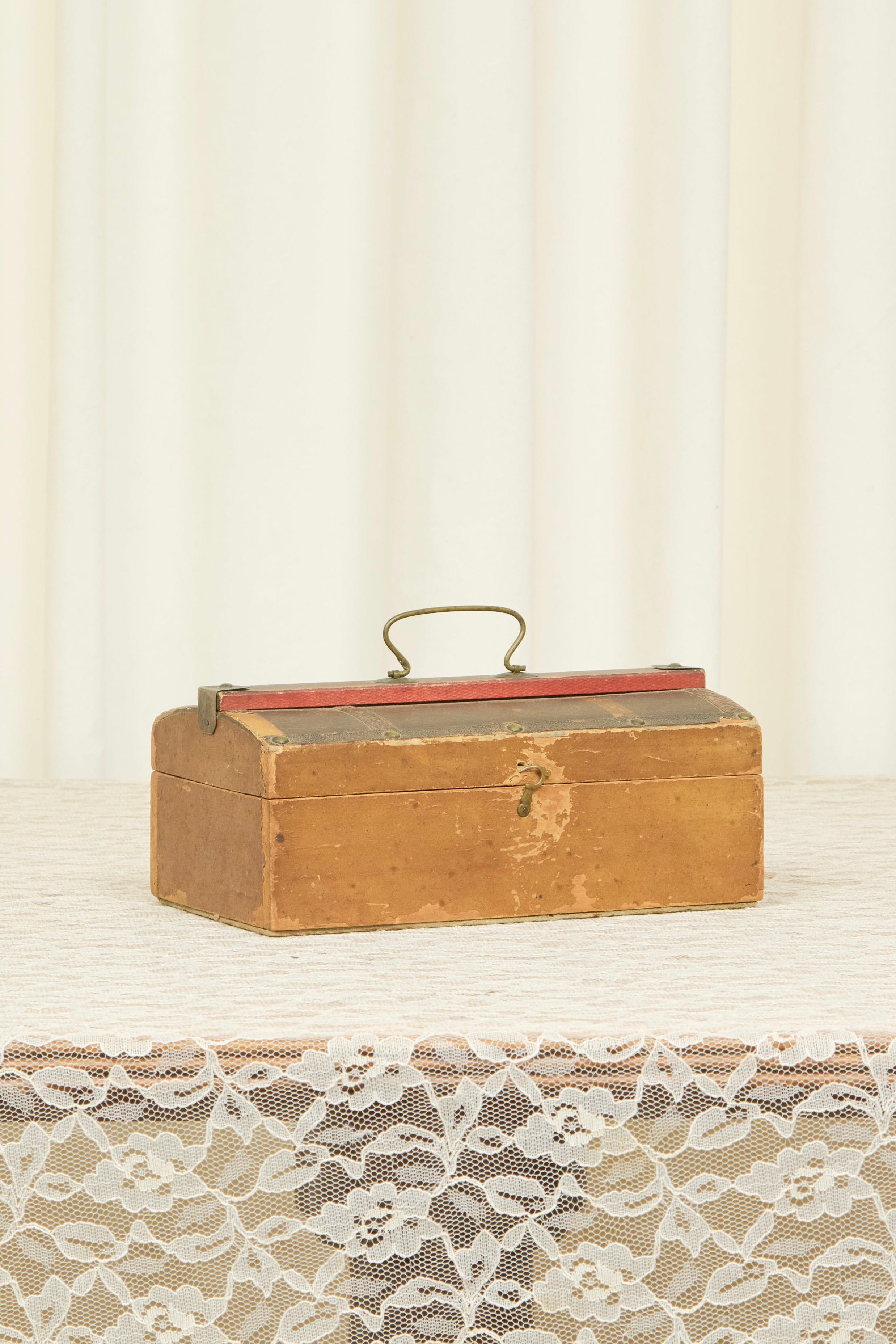 Vintage Mini Trunk Trinket Box